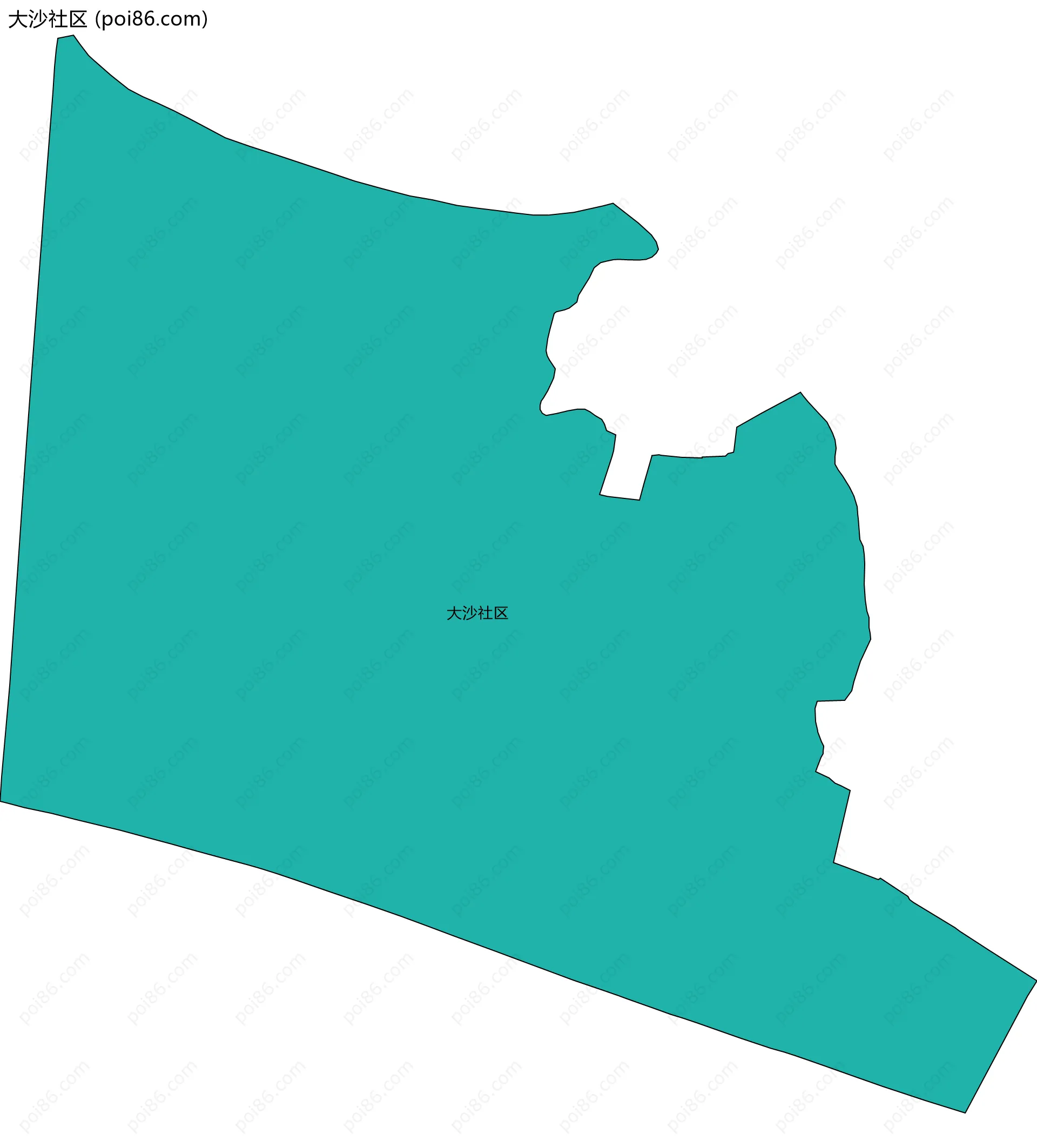 大沙社区边界地图