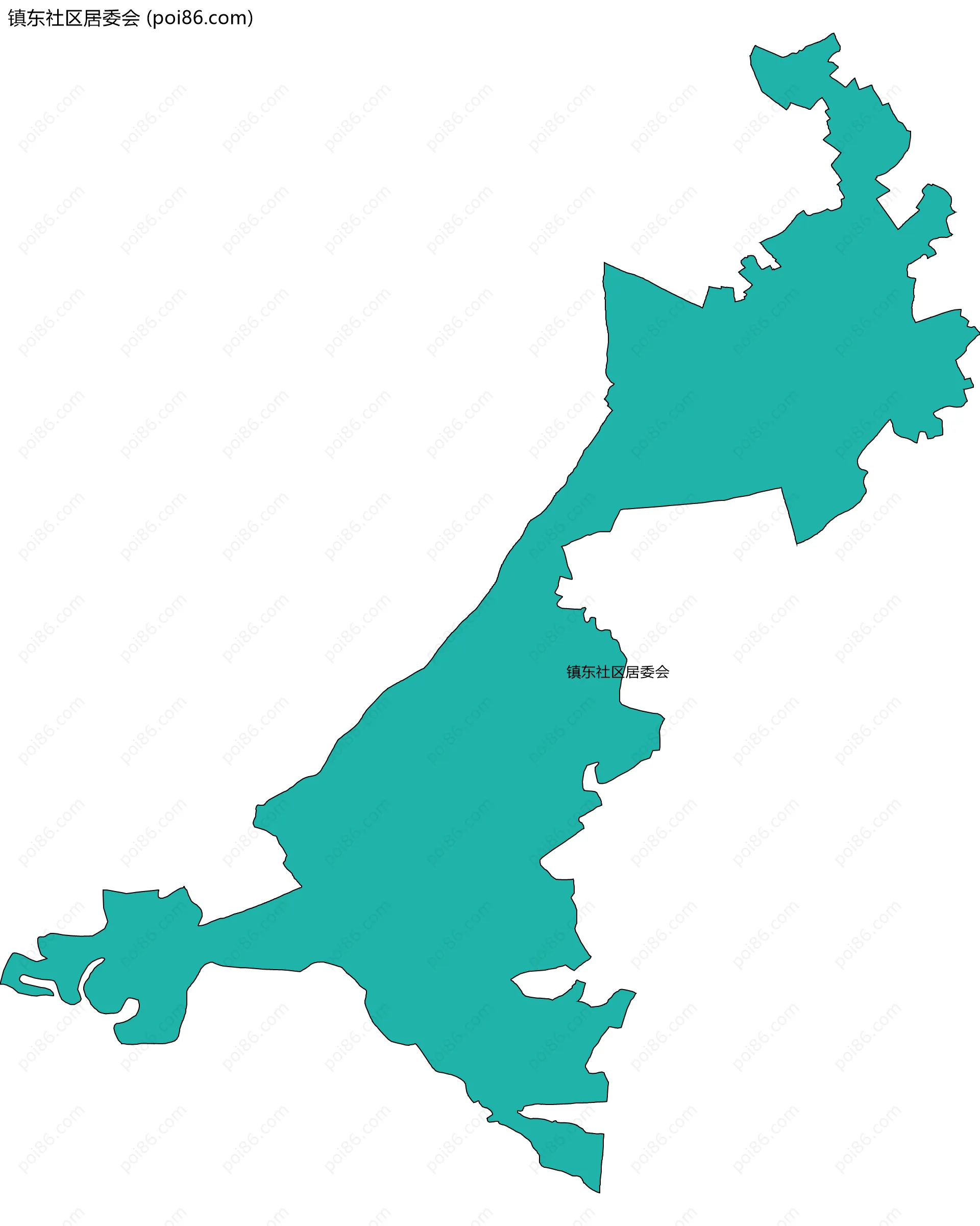 镇东社区居委会边界地图