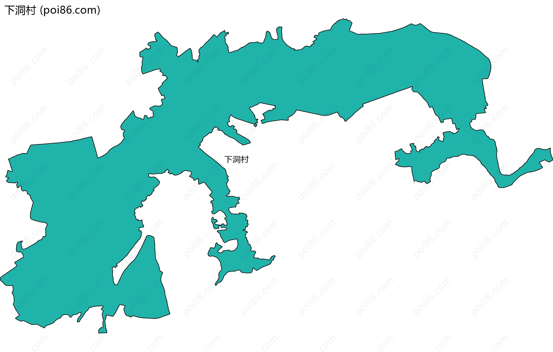 下洞村边界地图