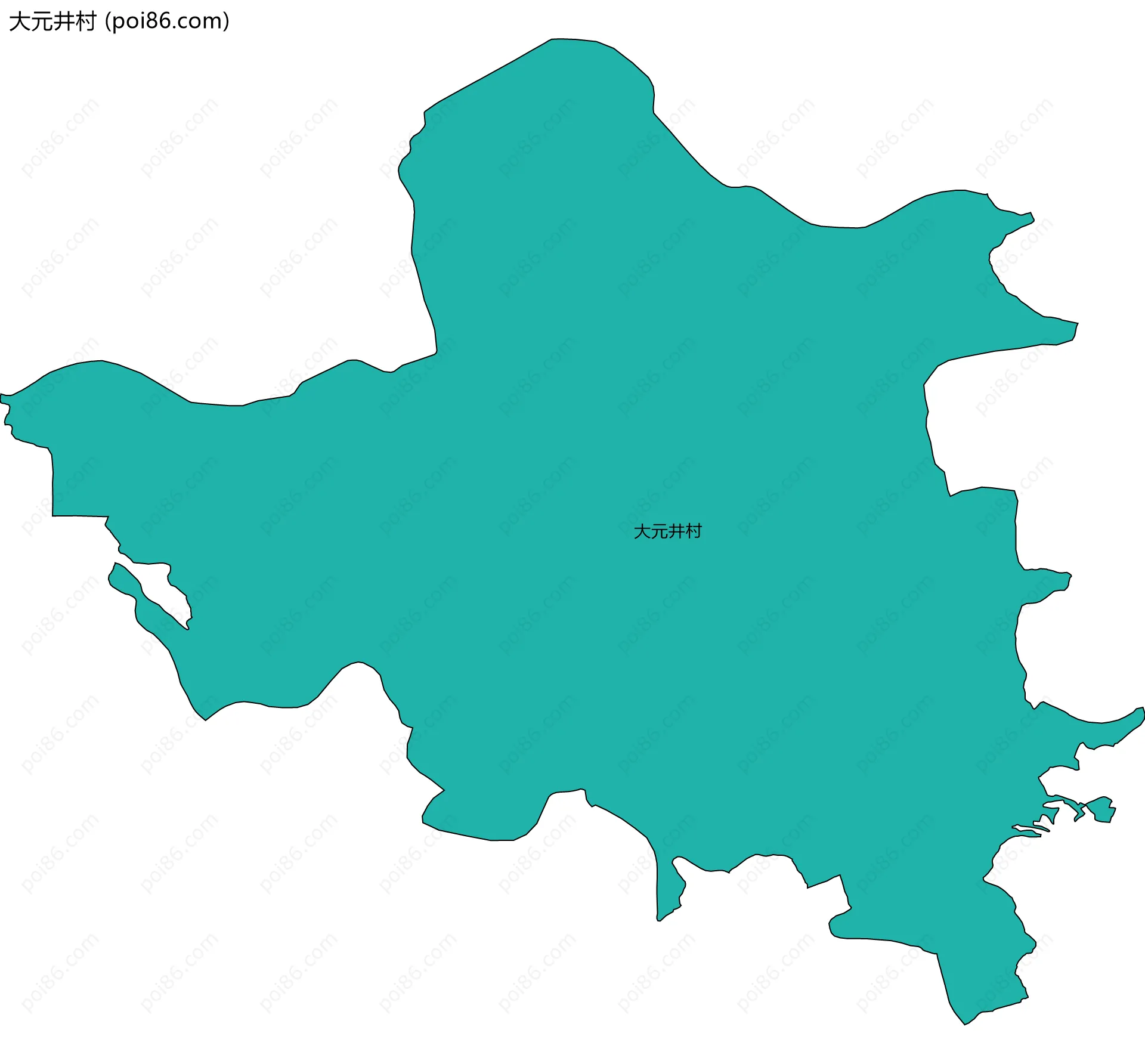 大元井村边界地图