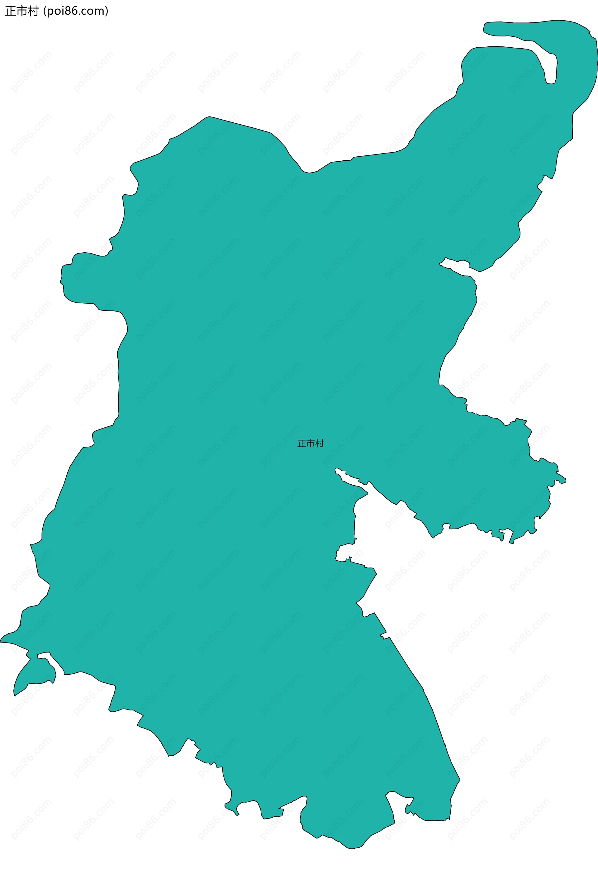 正市村边界地图