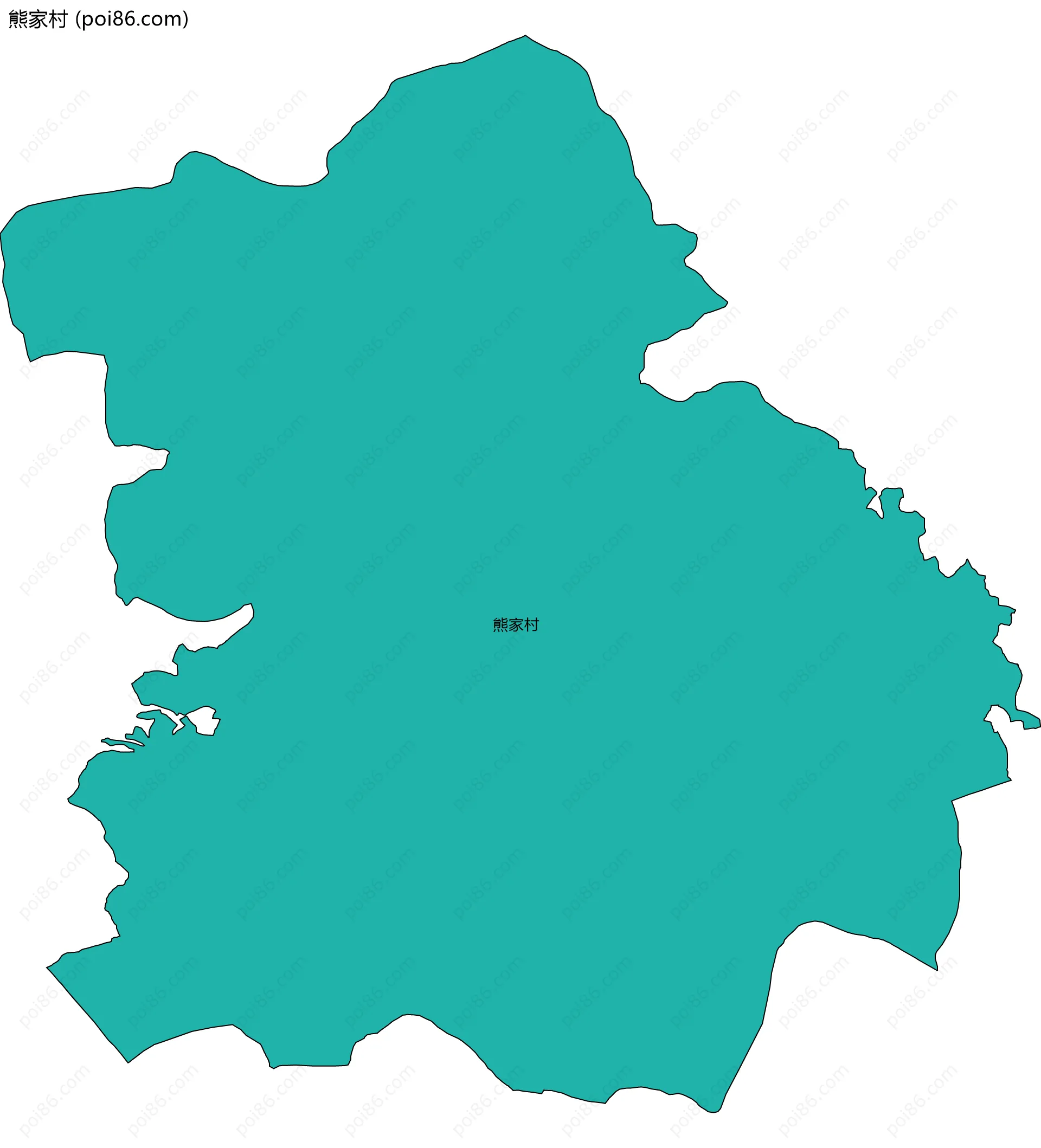 熊家村边界地图