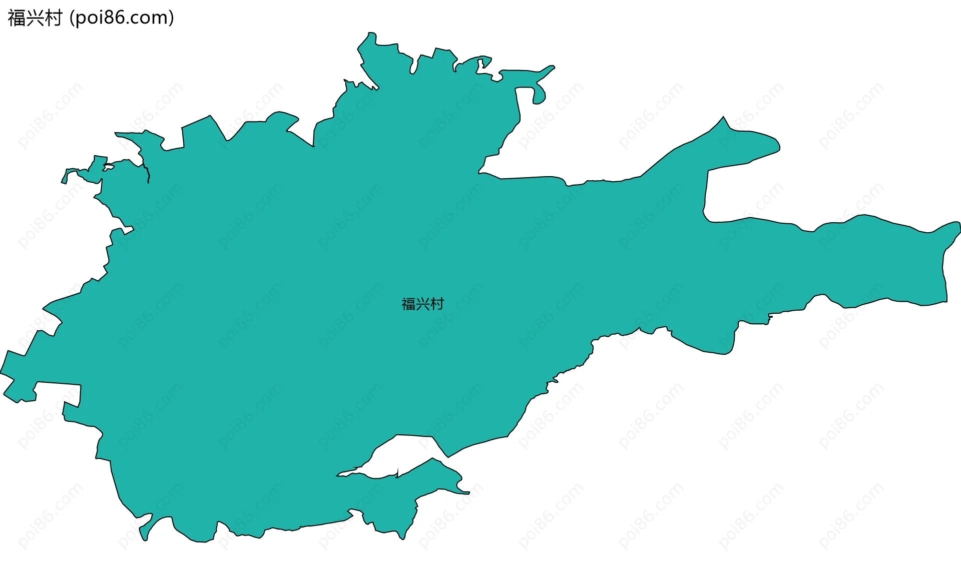 福兴村边界地图