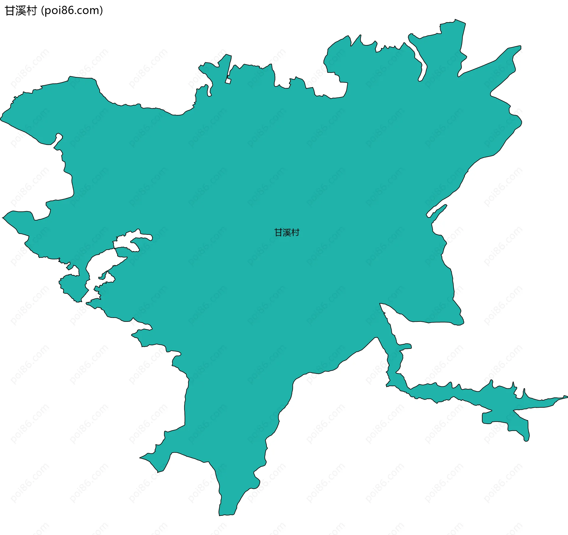 甘溪村边界地图