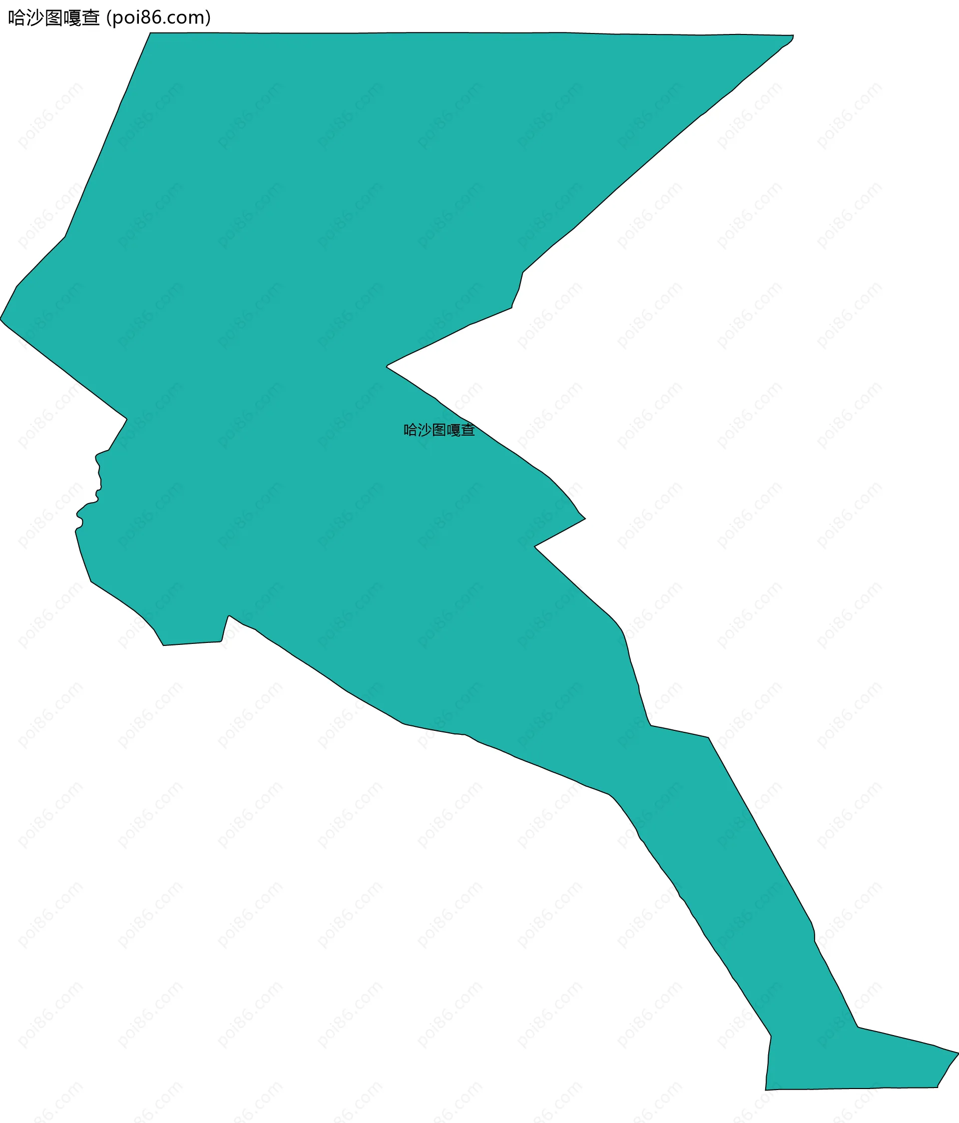 哈沙图嘎查边界地图