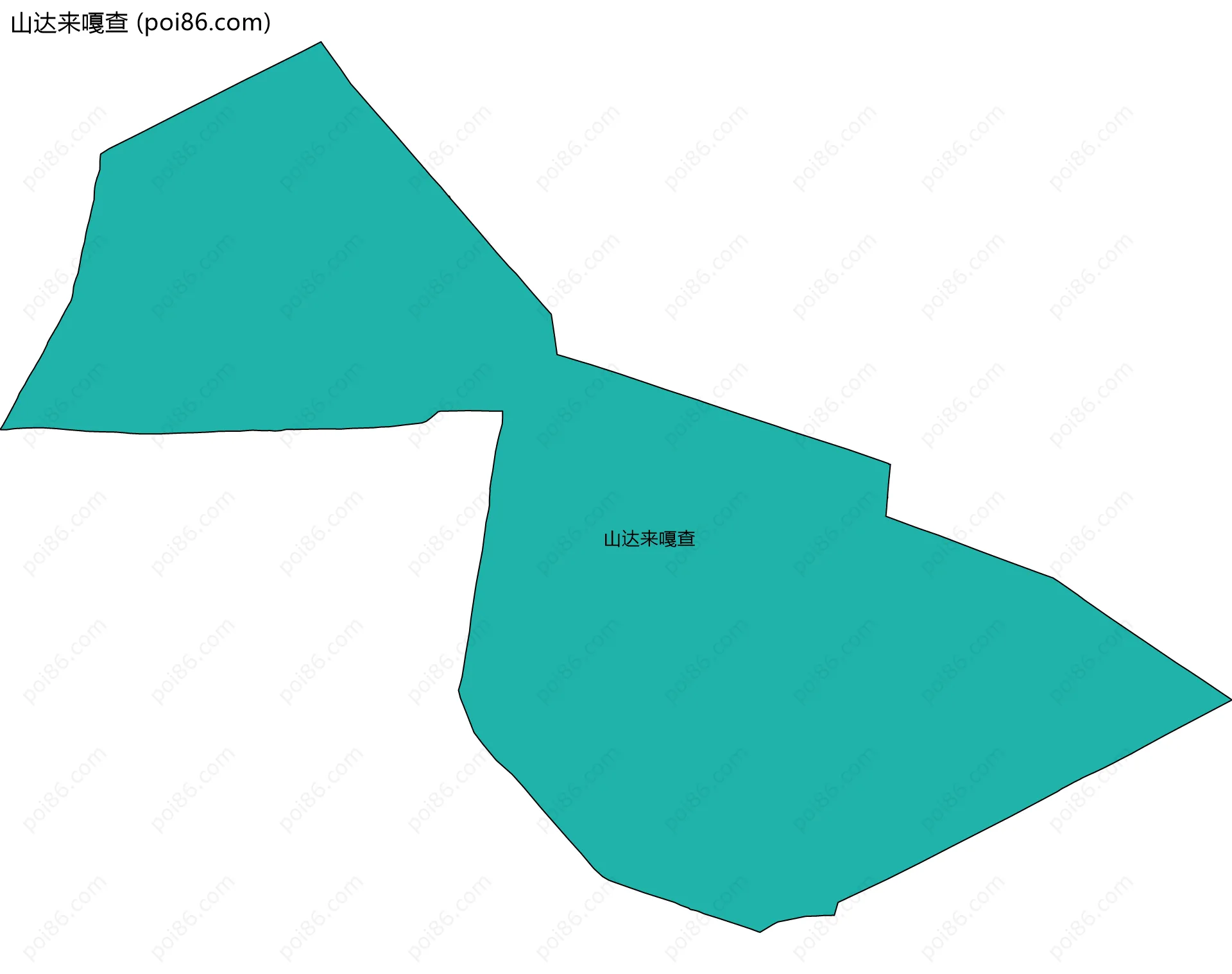 山达来嘎查边界地图