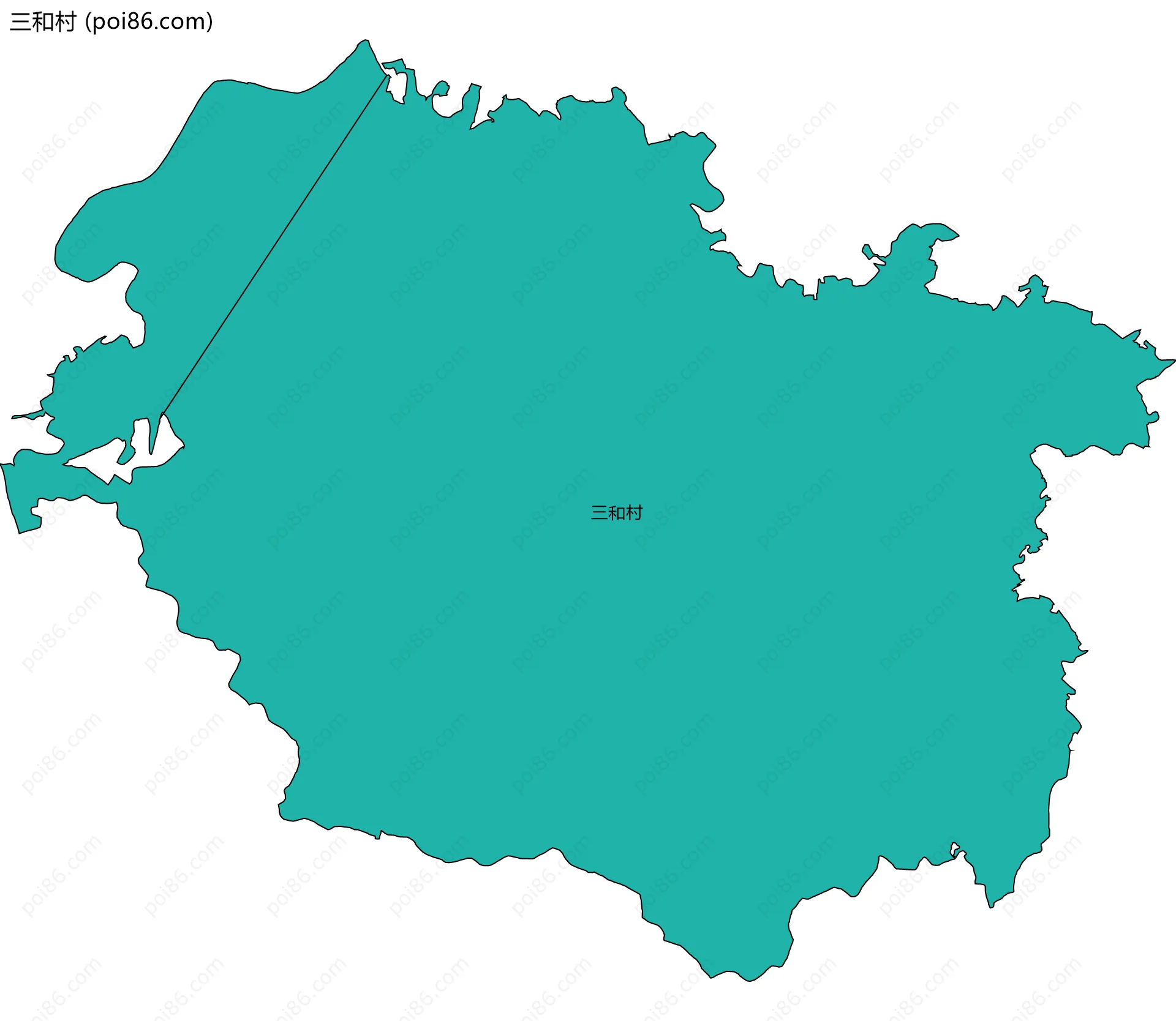 三和村边界地图