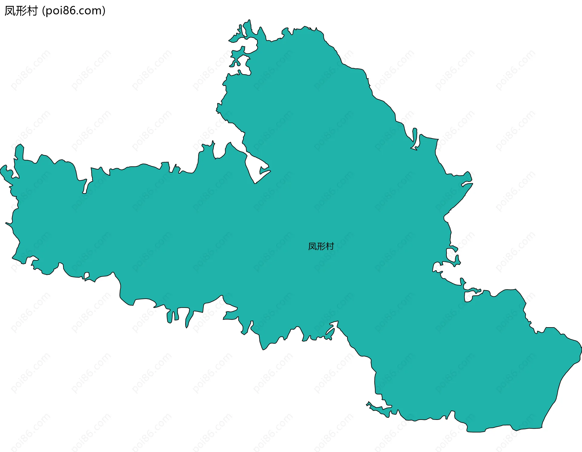 凤形村边界地图