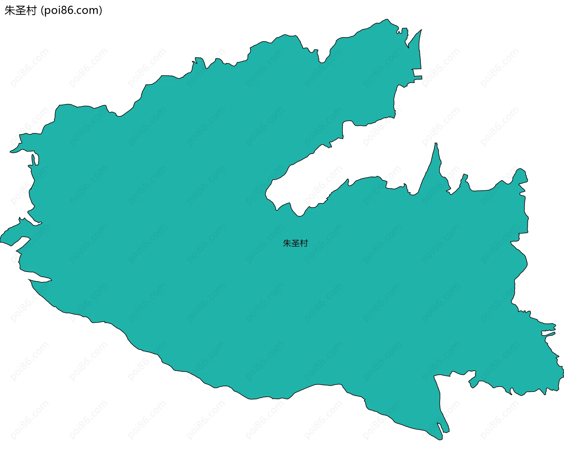 朱圣村边界地图