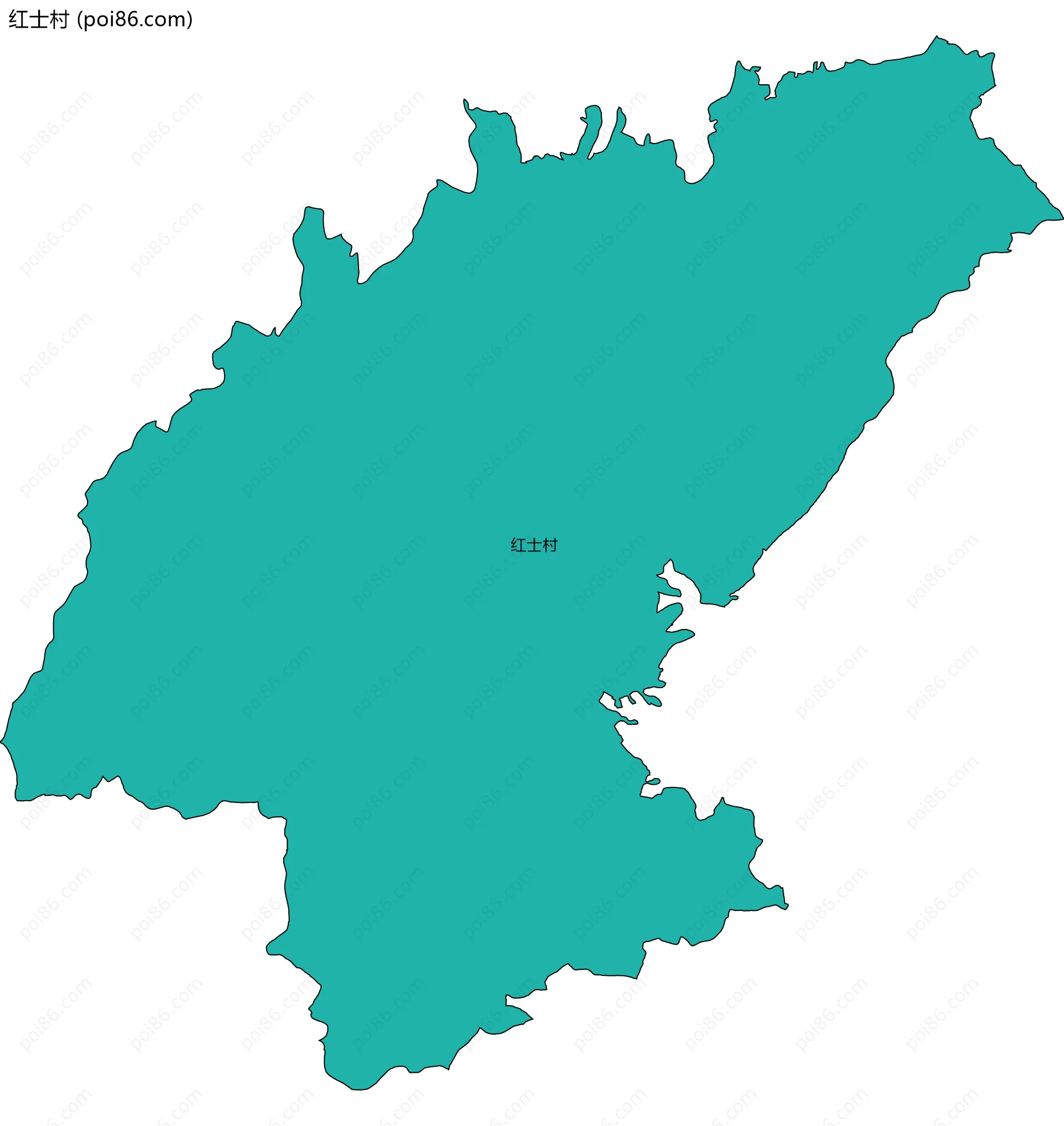 红士村边界地图