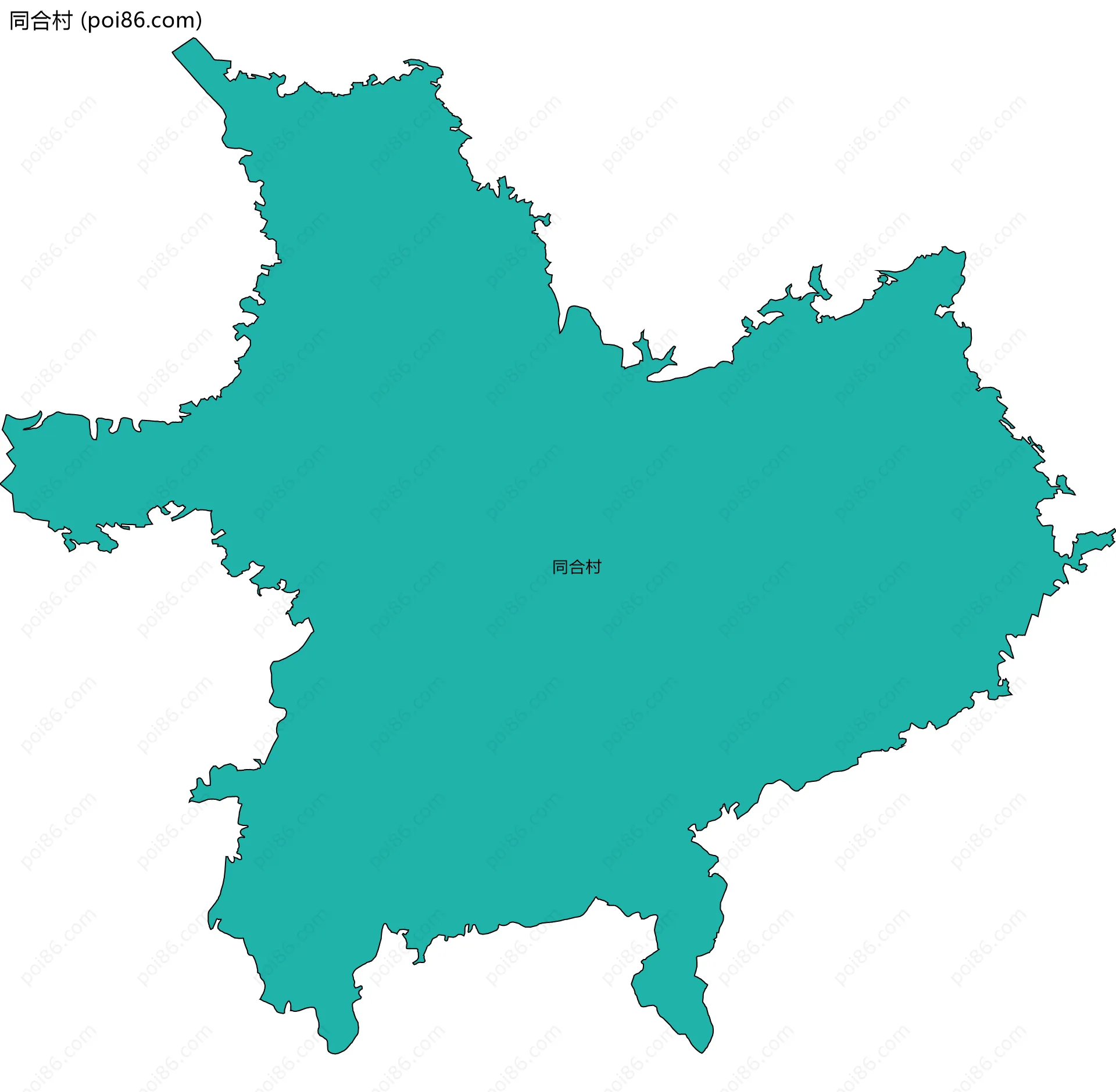 同合村边界地图