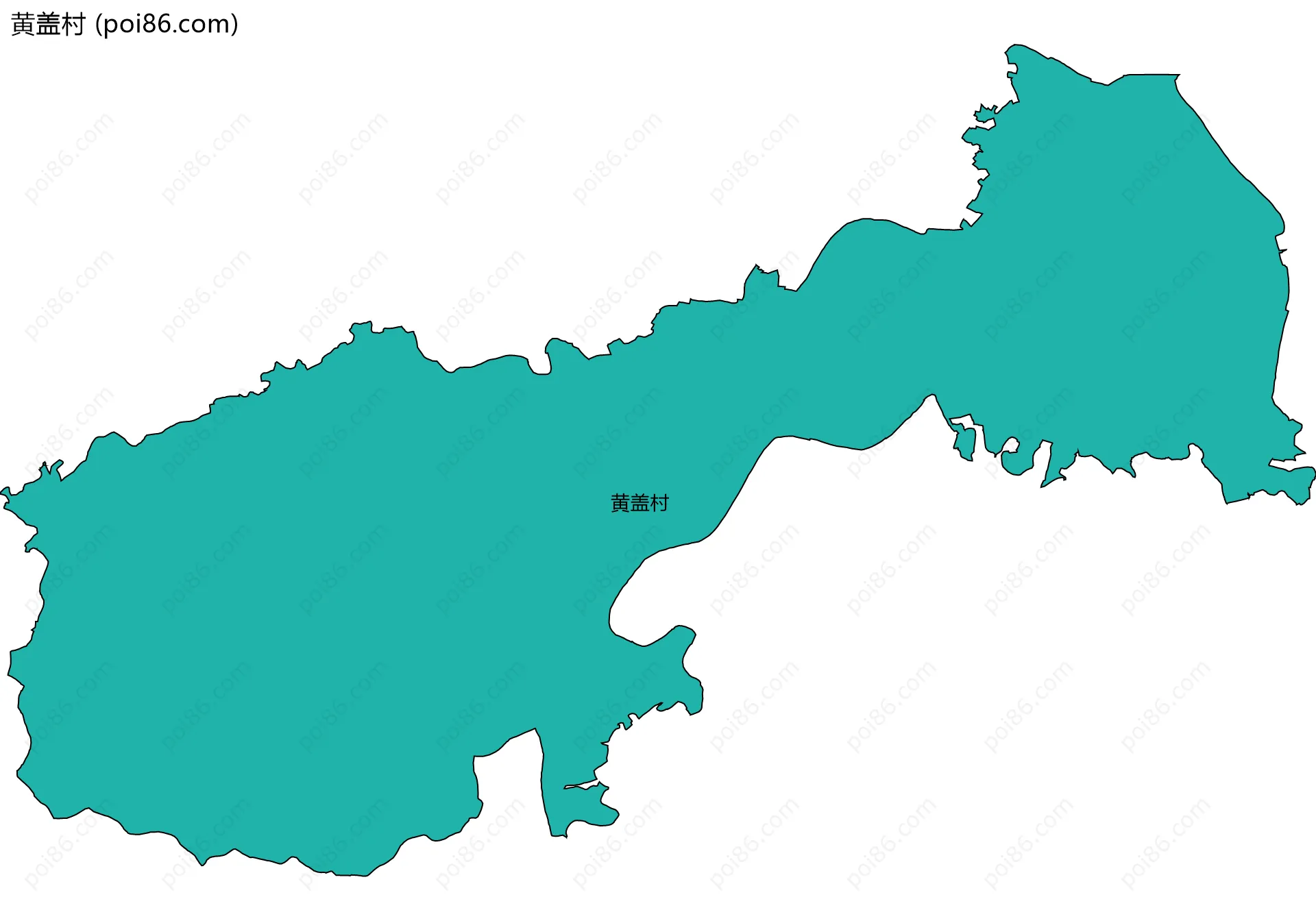 黄盖村边界地图