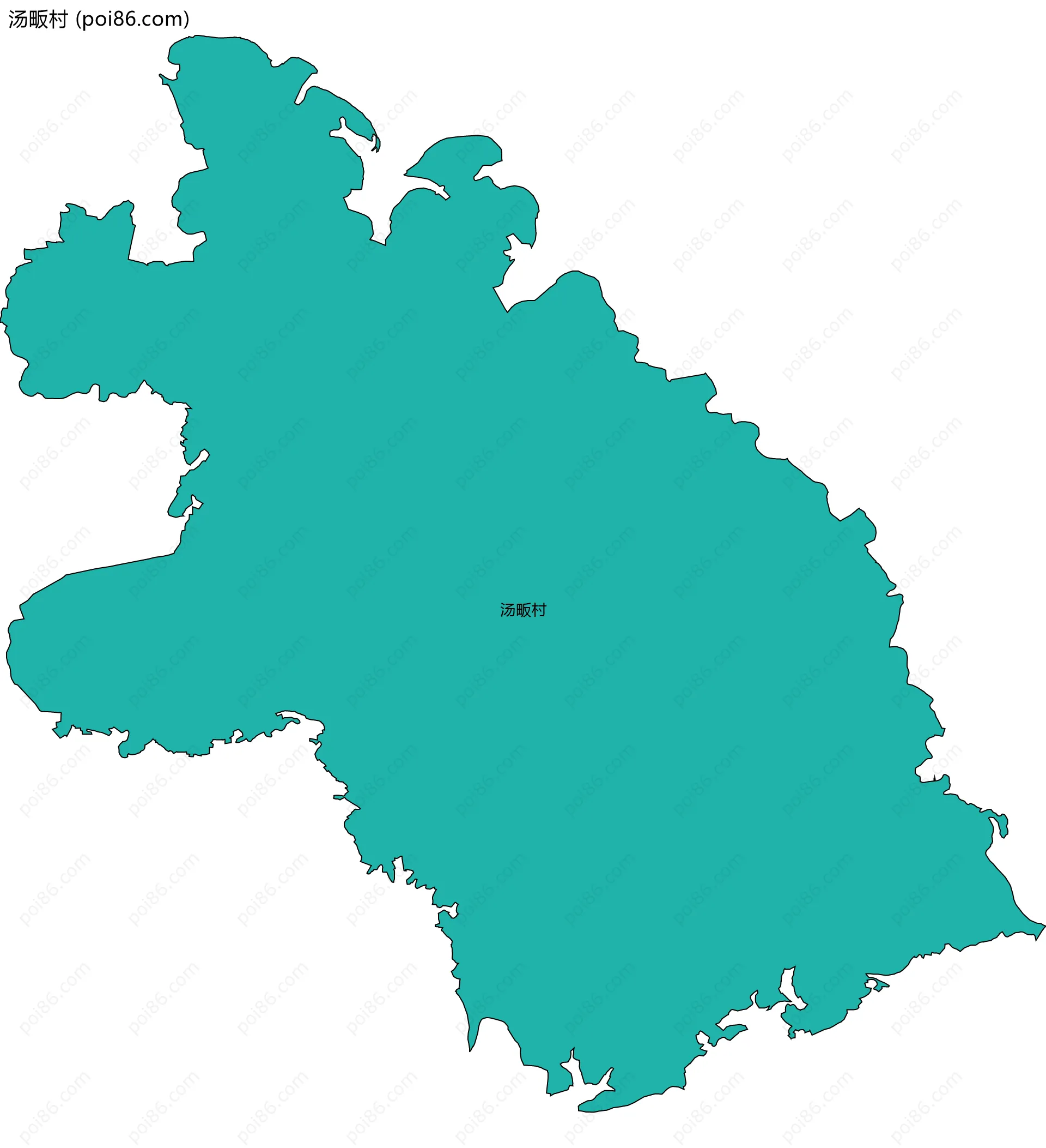 汤畈村边界地图