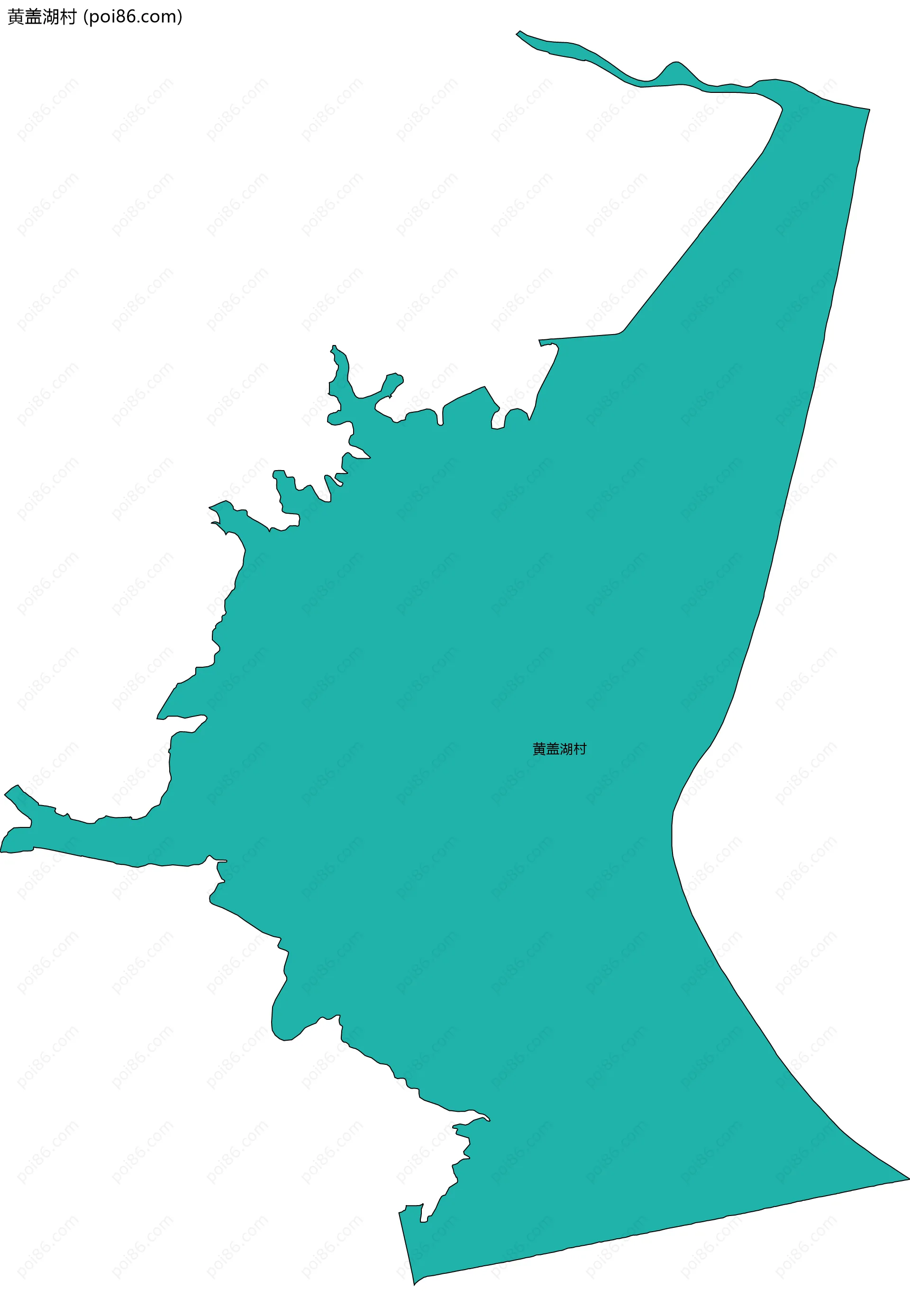 黄盖湖村边界地图