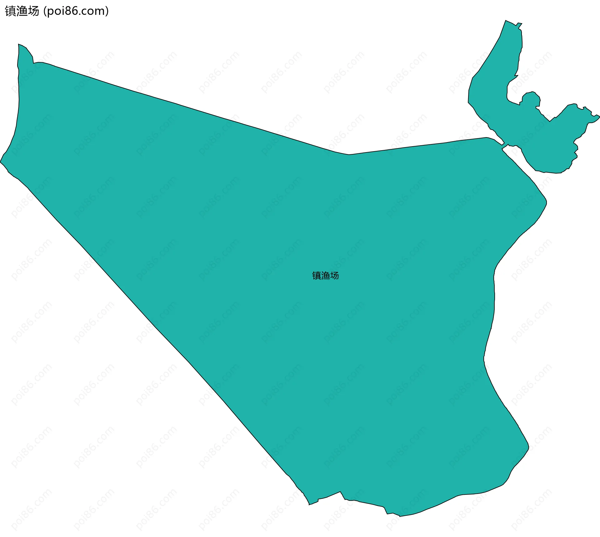 镇渔场边界地图