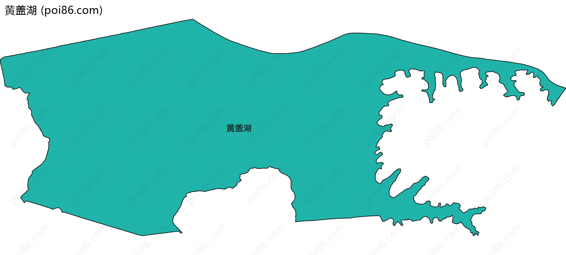 黄盖湖边界地图