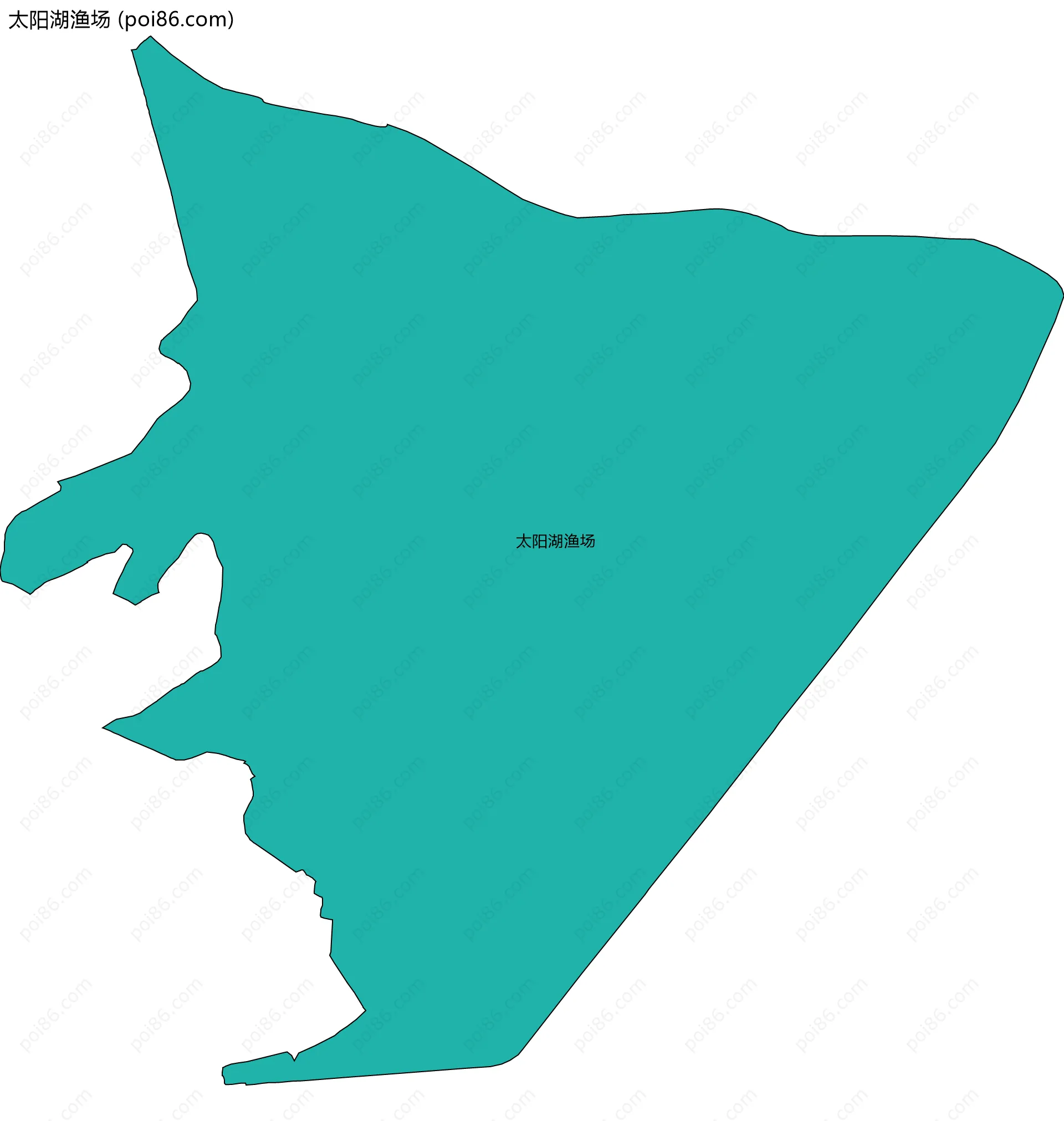 太阳湖渔场边界地图