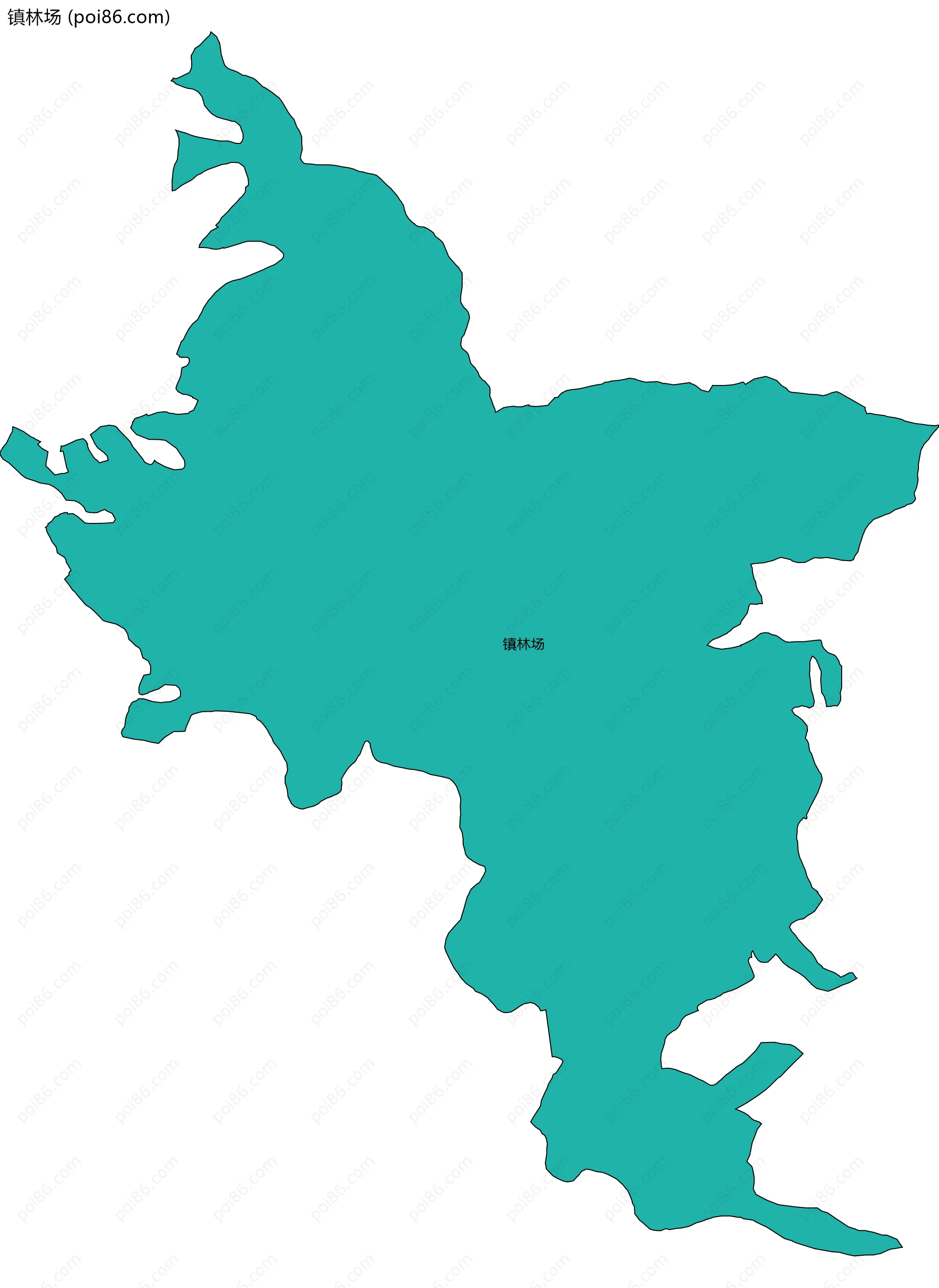 镇林场边界地图