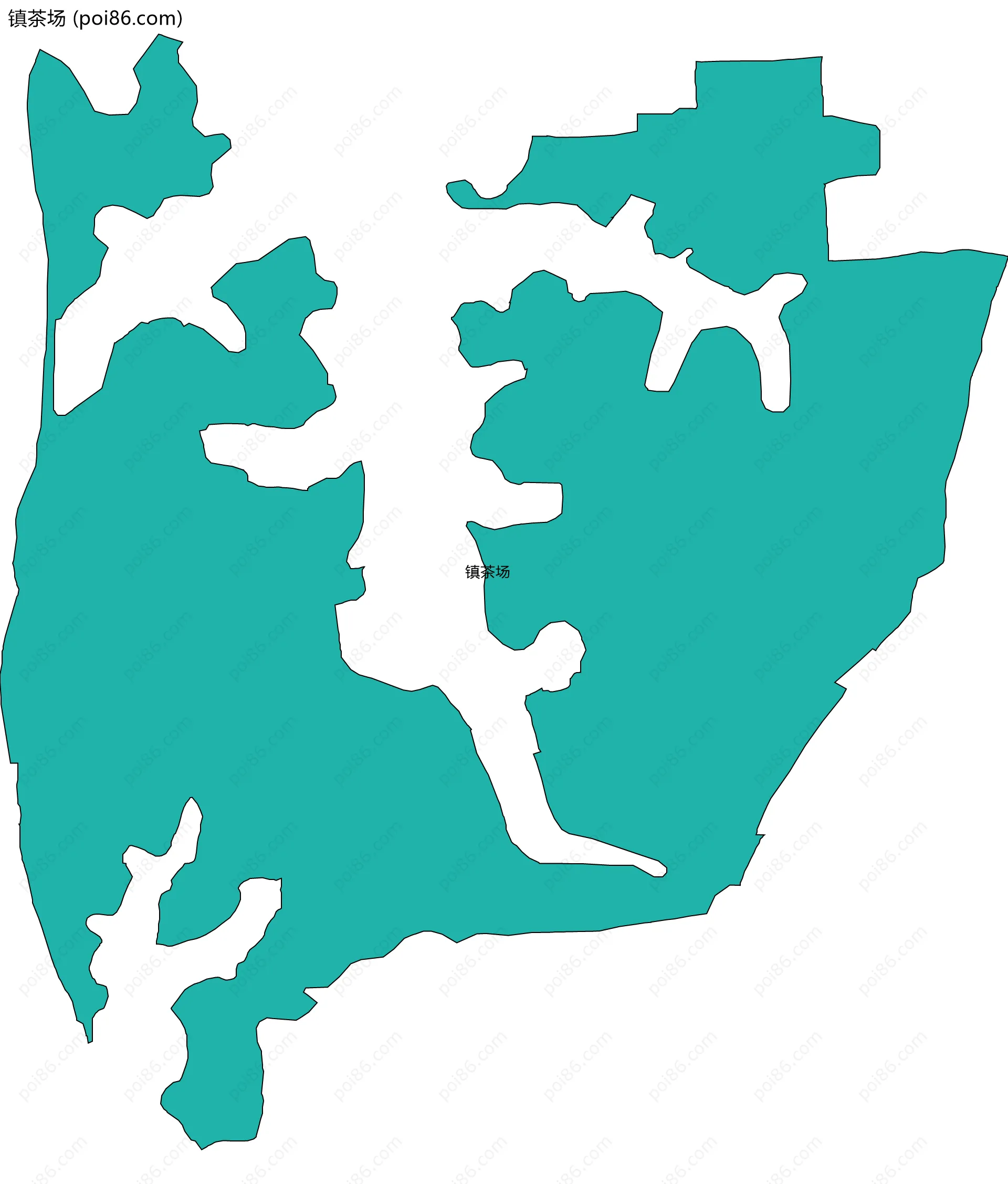 镇茶场边界地图