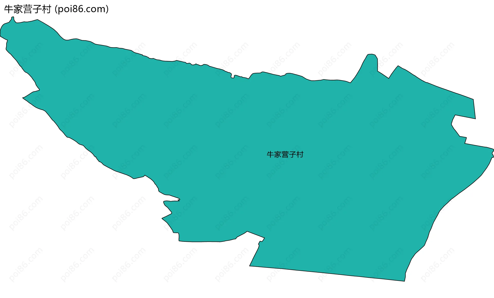 牛家营子村边界地图