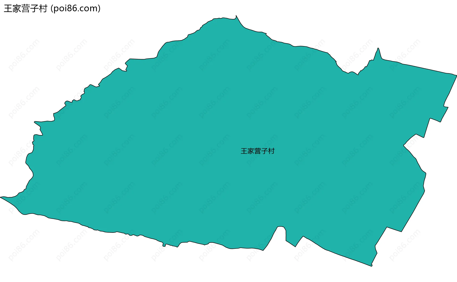 王家营子村边界地图