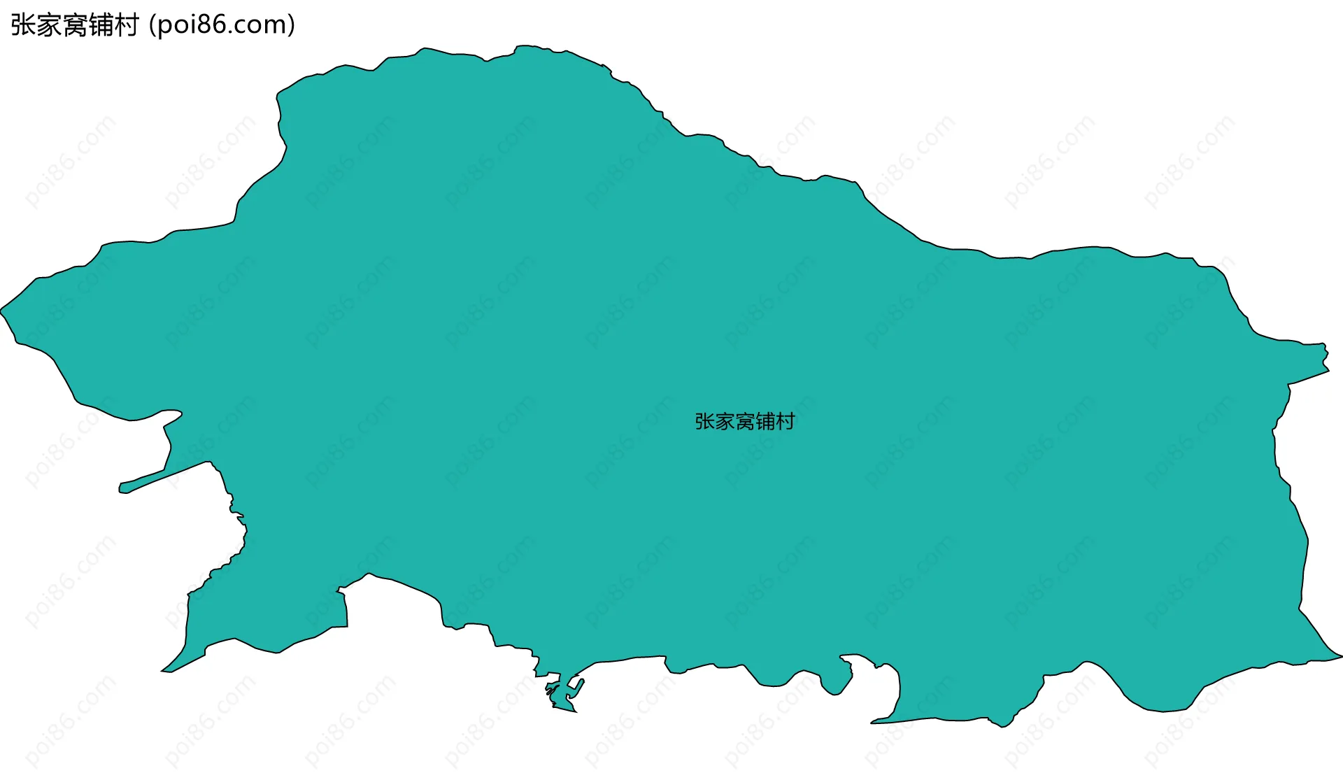 张家窝铺村边界地图