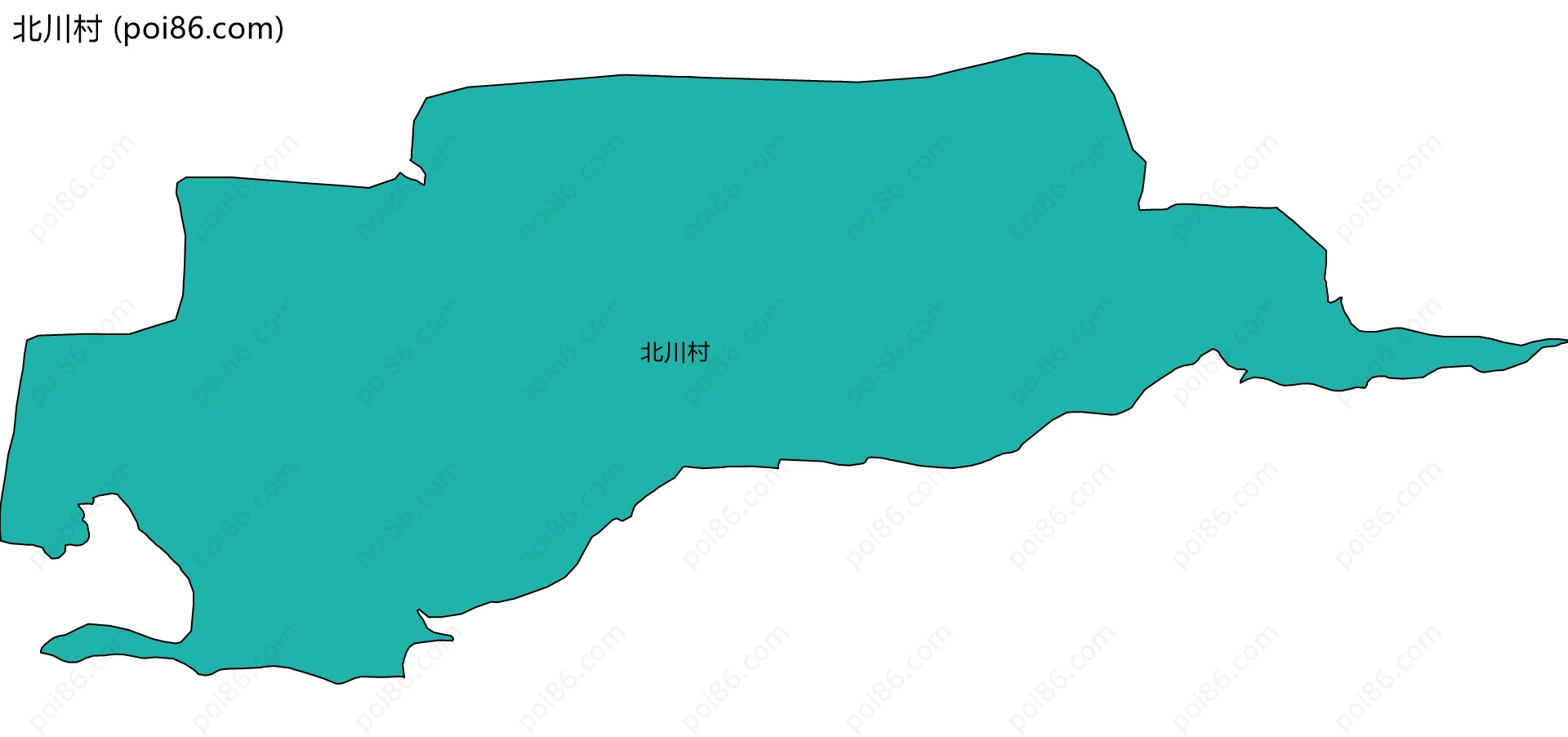 北川村边界地图