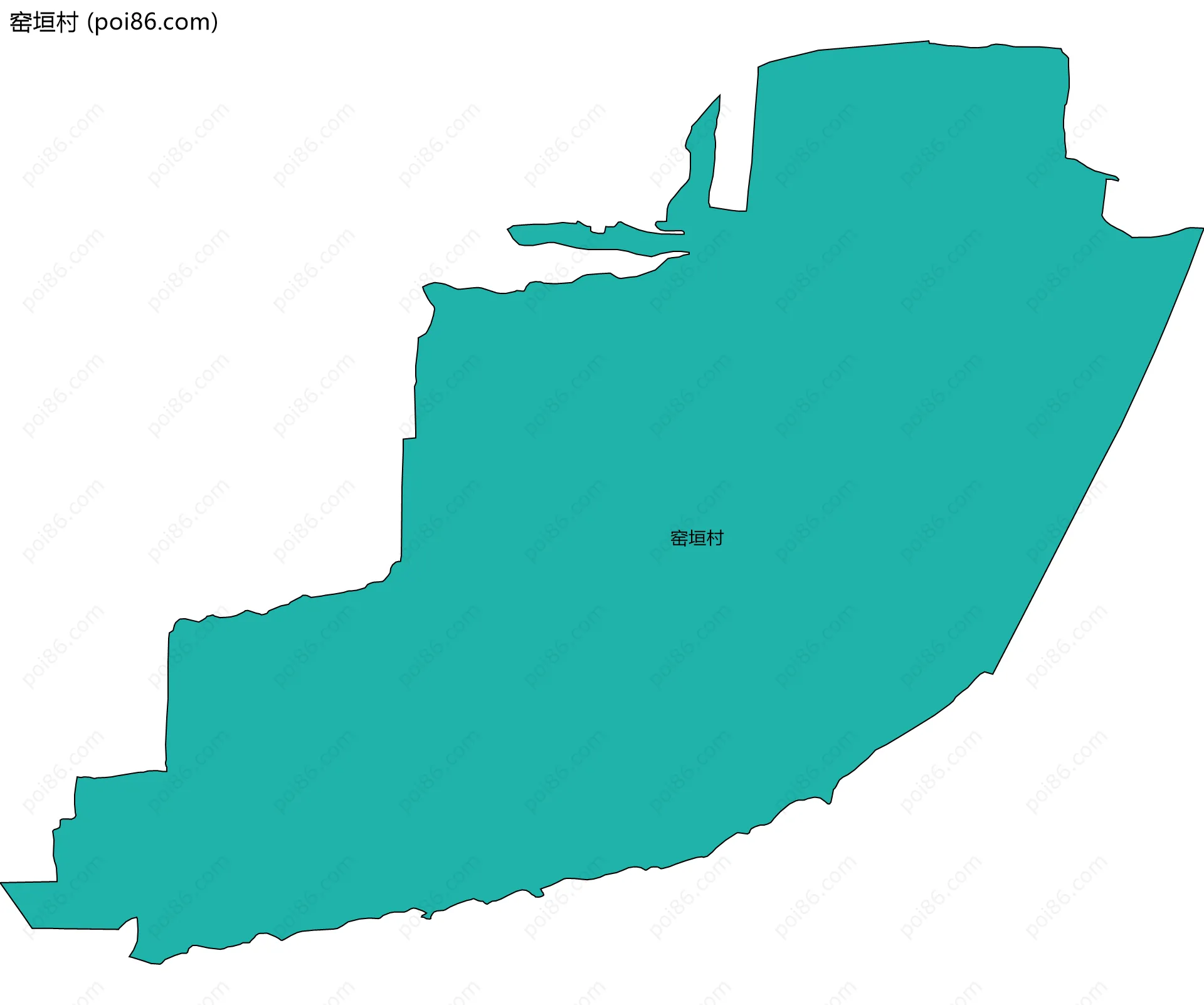 窑垣村边界地图