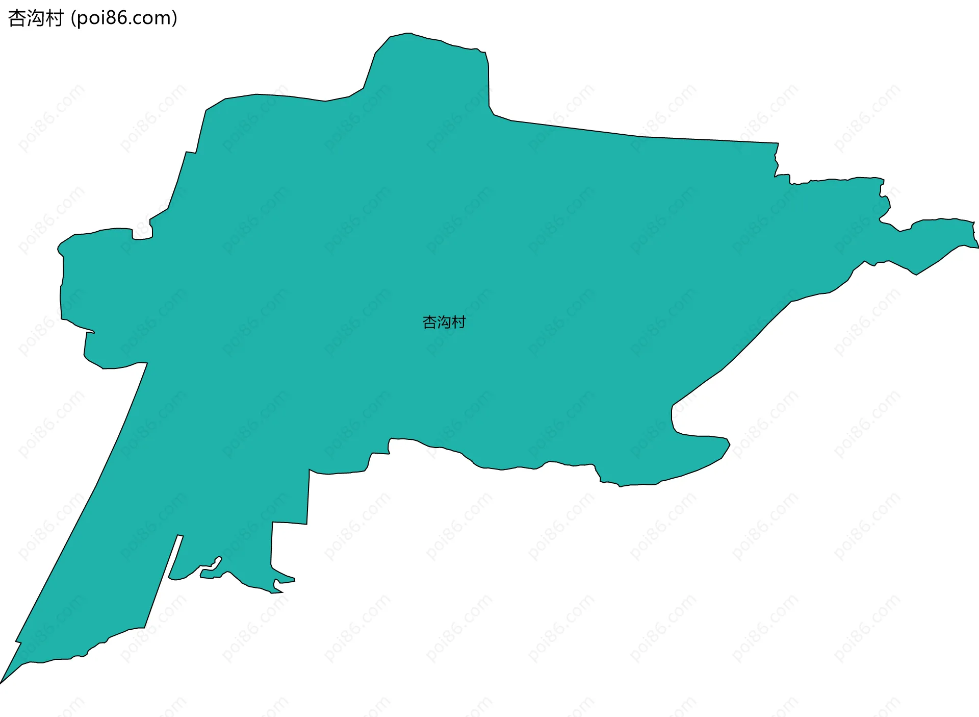 杏沟村边界地图