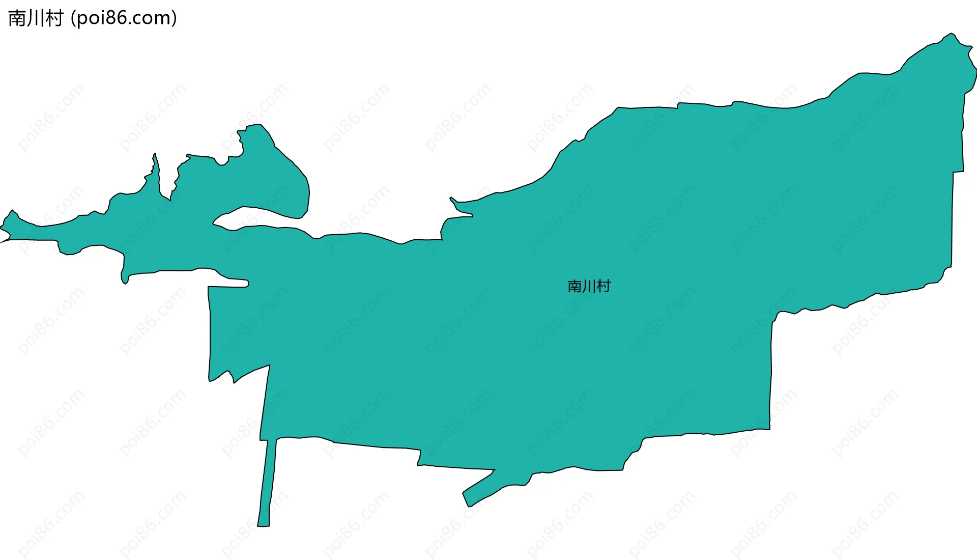 南川村边界地图