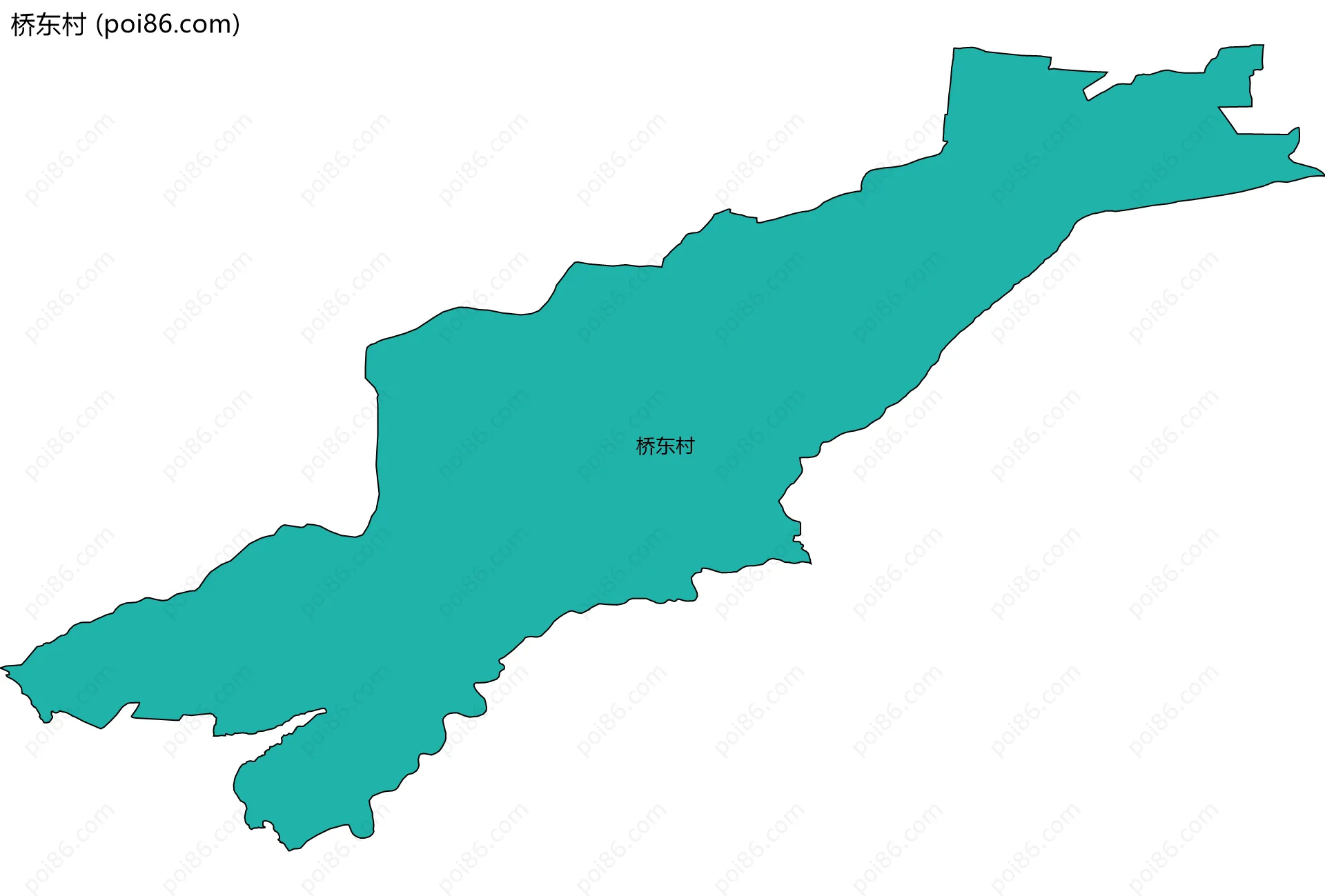 桥东村边界地图