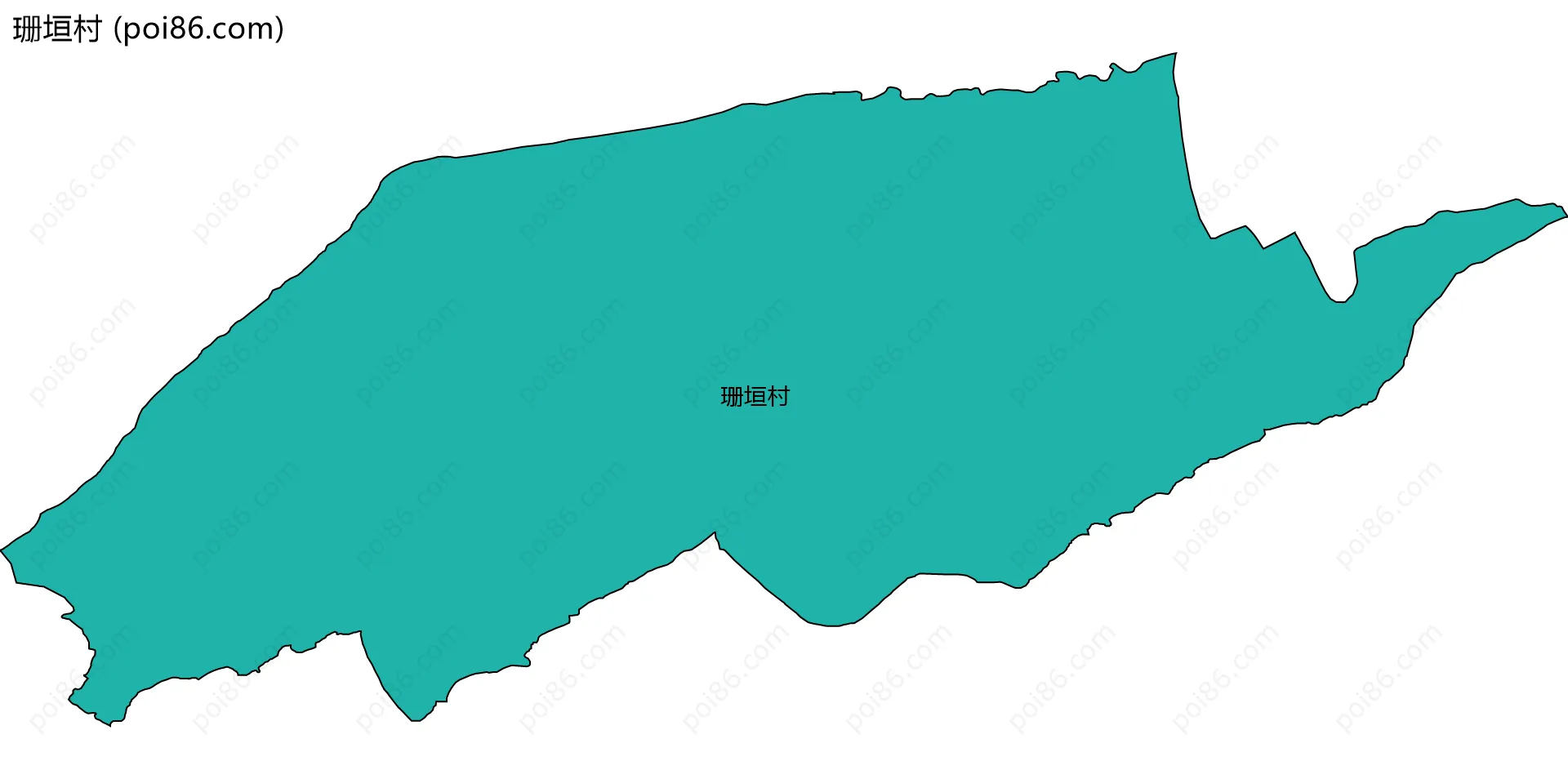 珊垣村边界地图