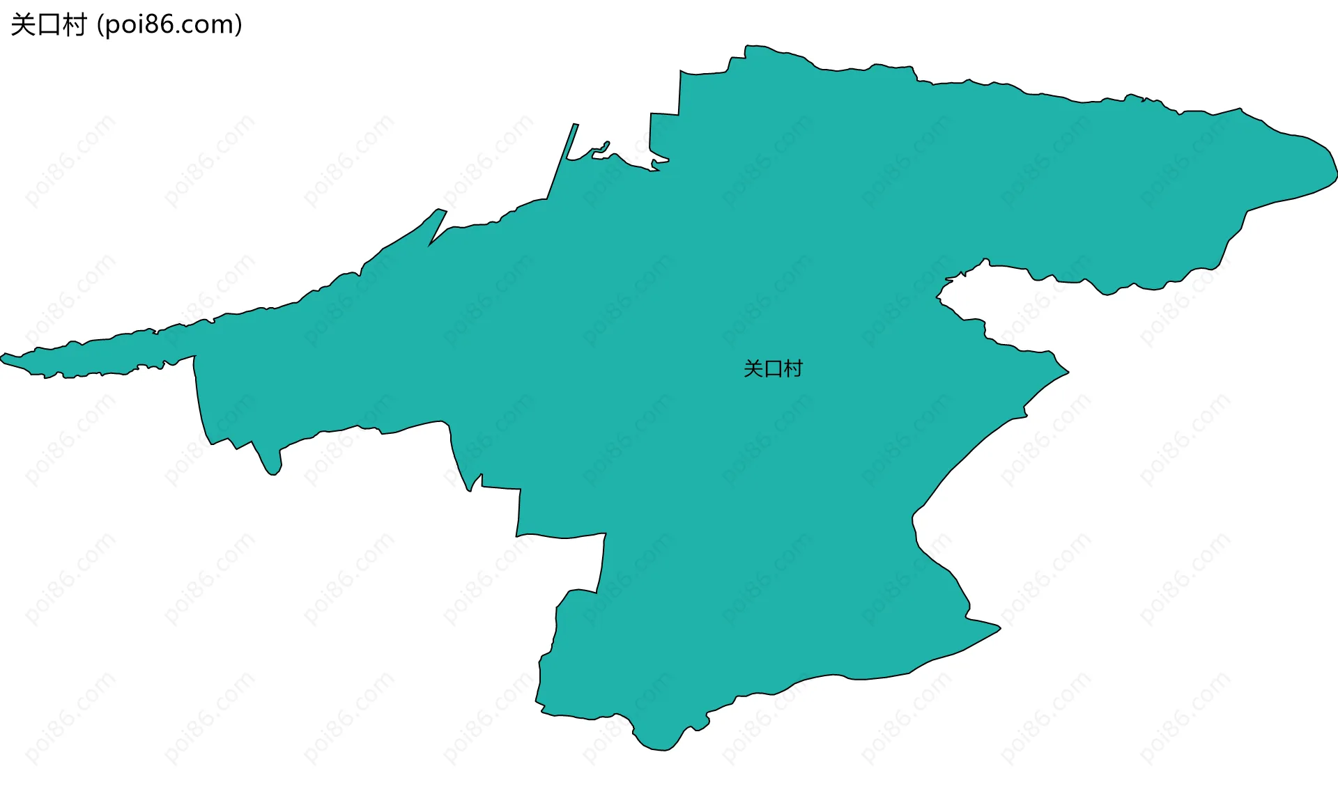 关口村边界地图