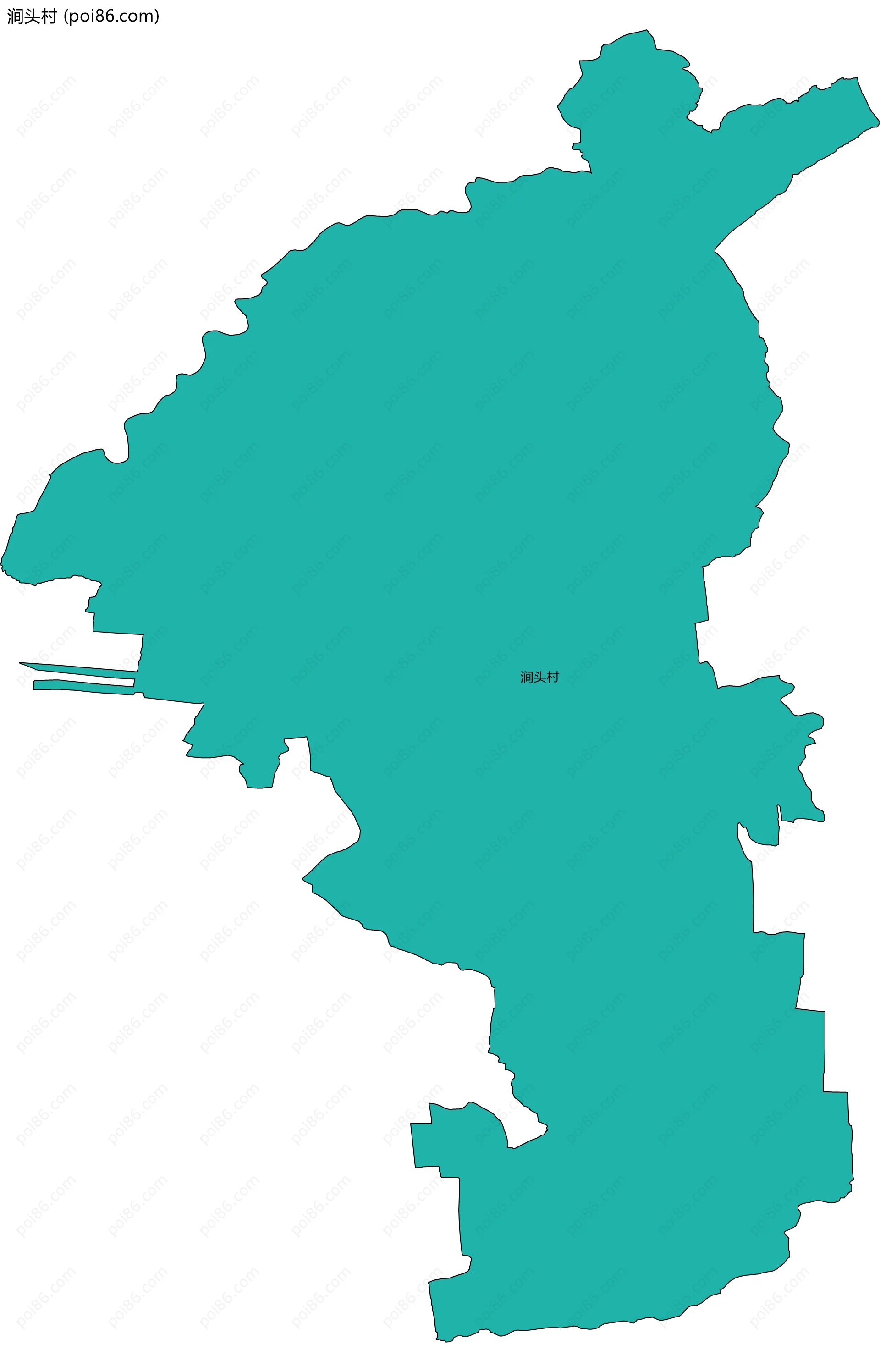 涧头村边界地图