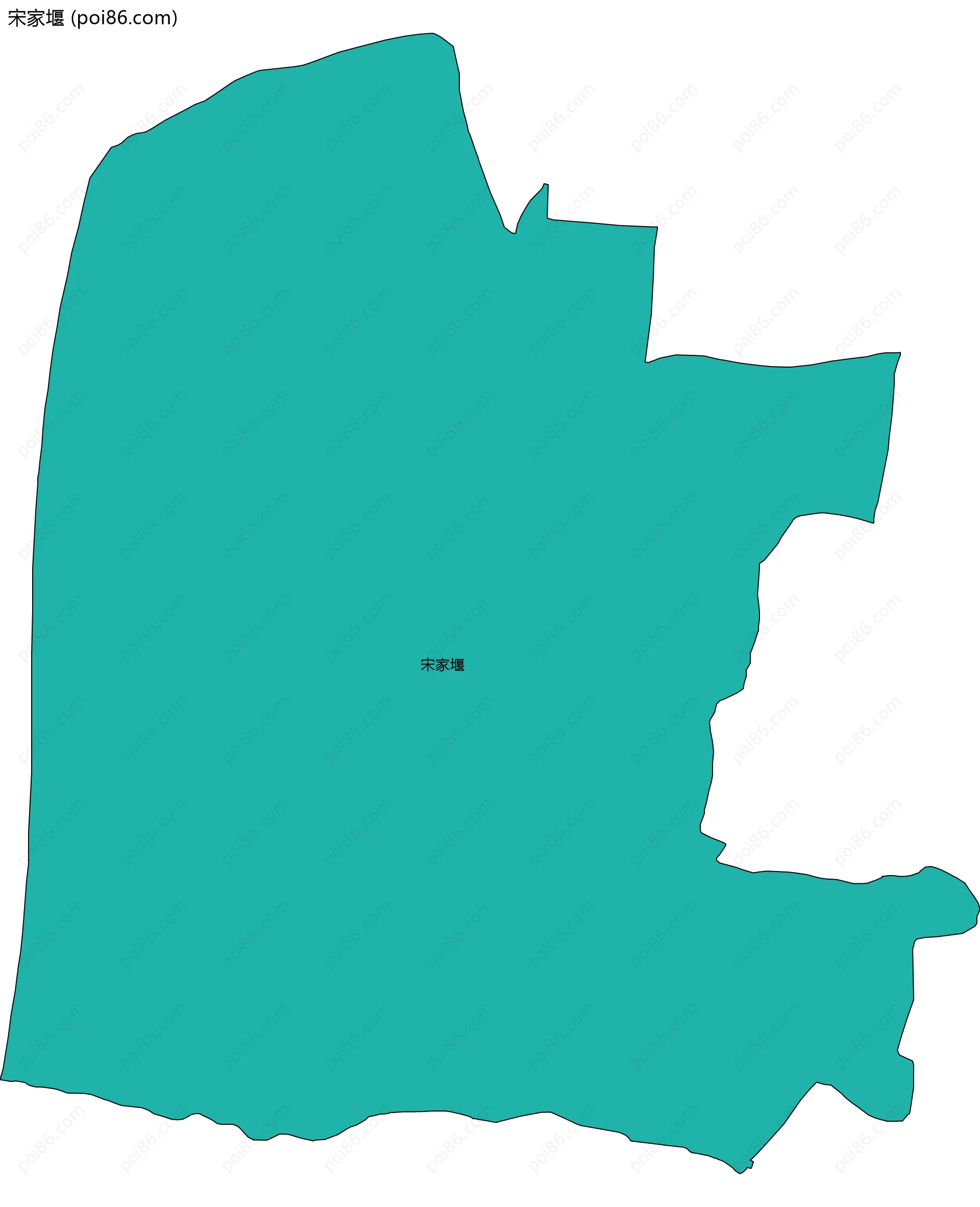 宋家堰边界地图