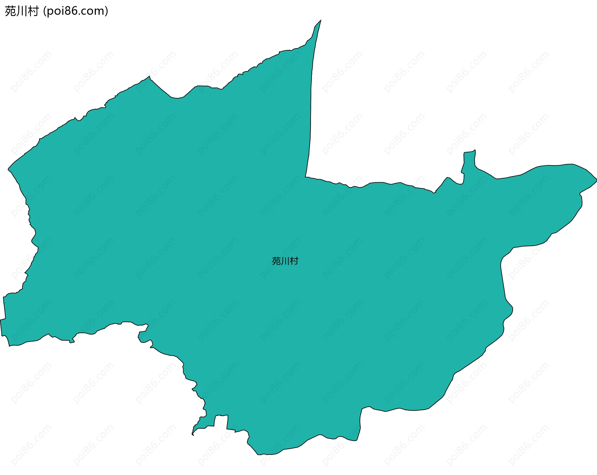 苑川村边界地图