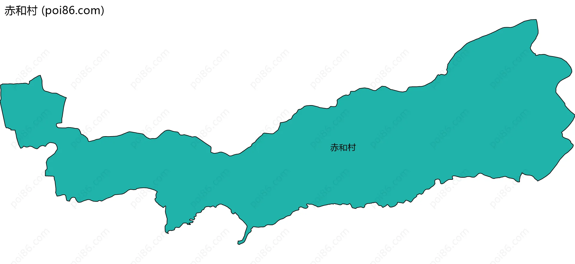 赤和村边界地图