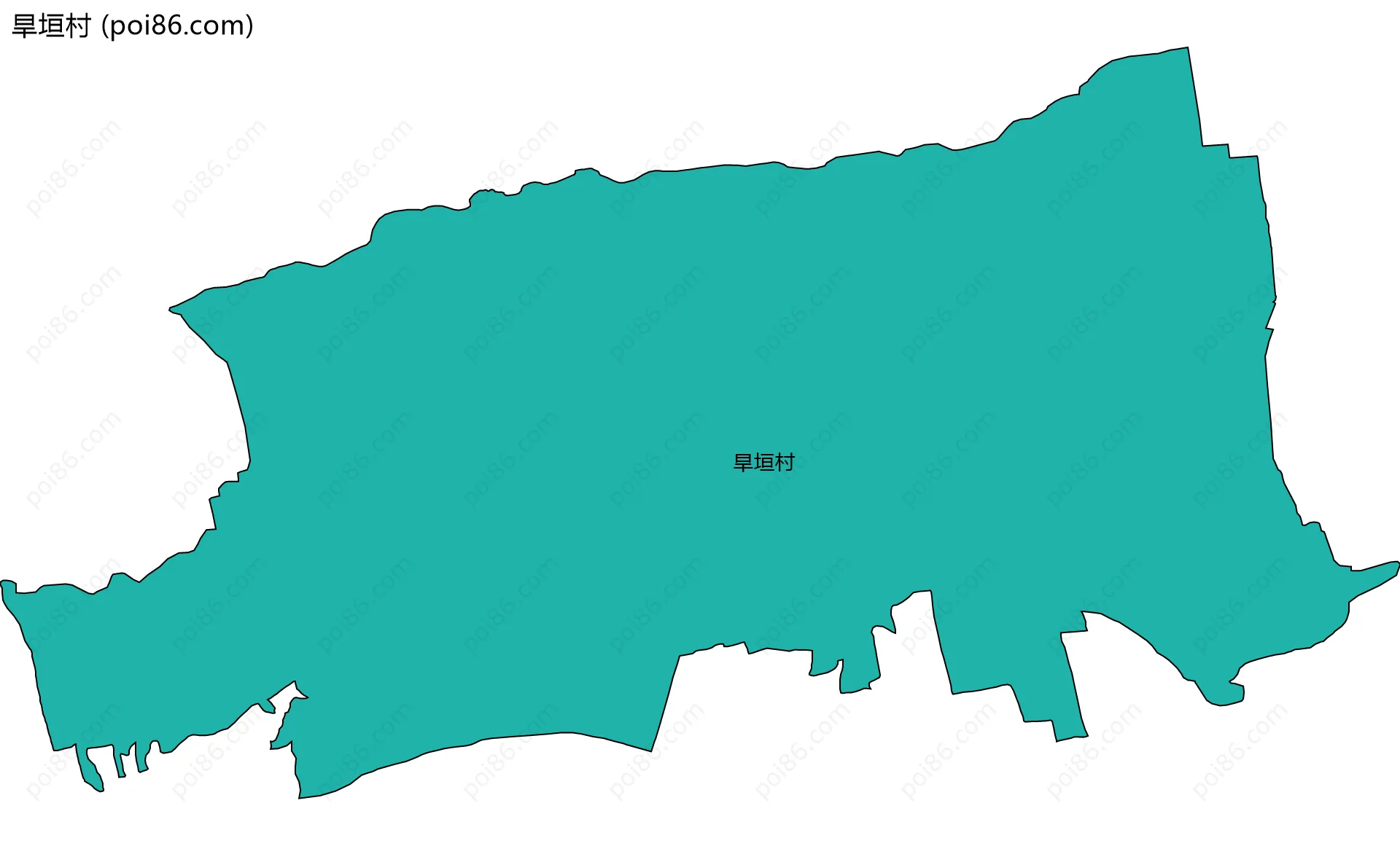 旱垣村边界地图