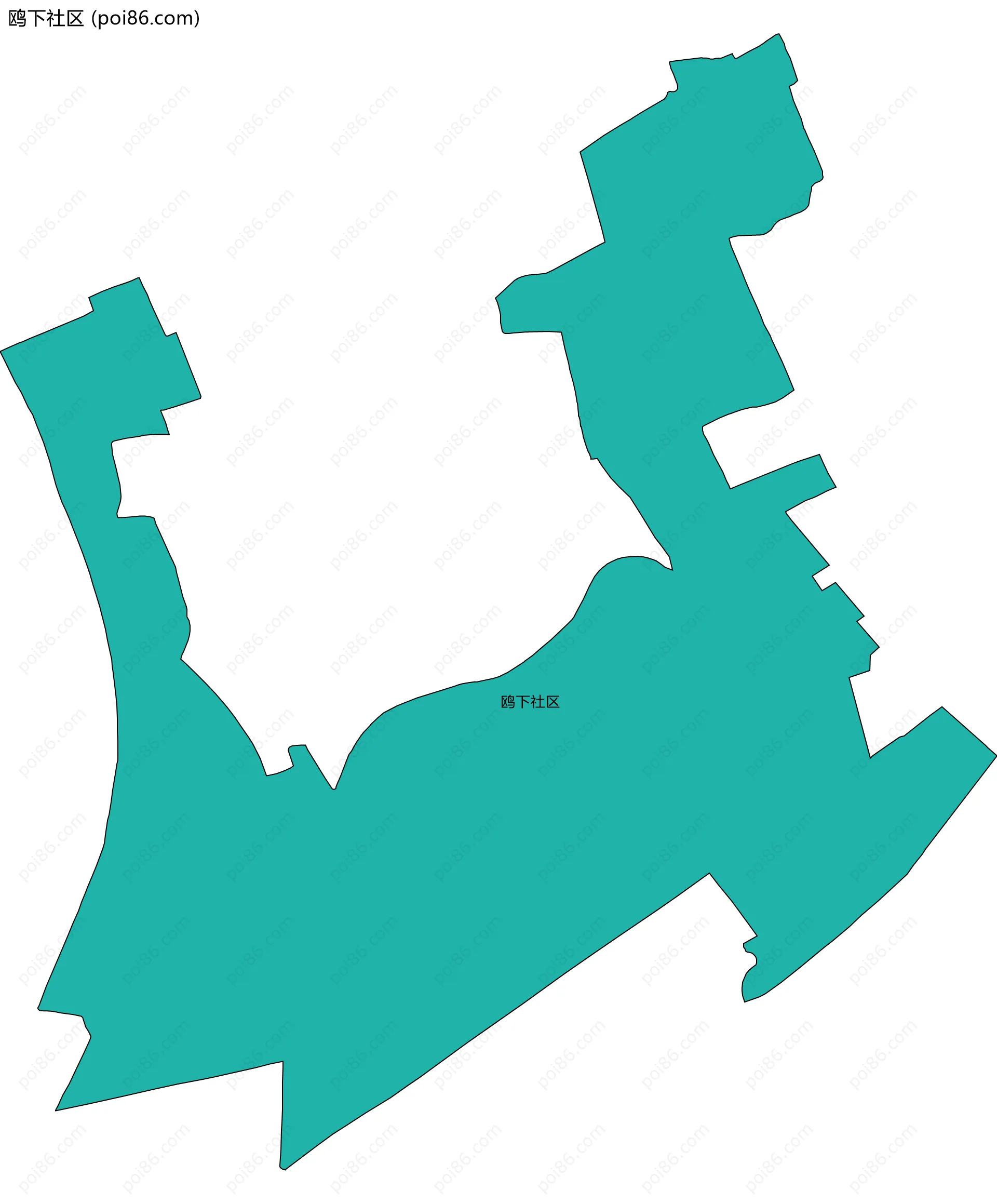鸥下社区边界地图