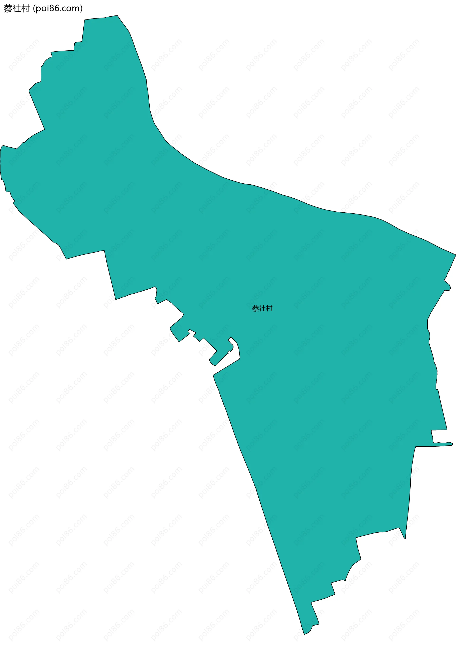 蔡社村边界地图