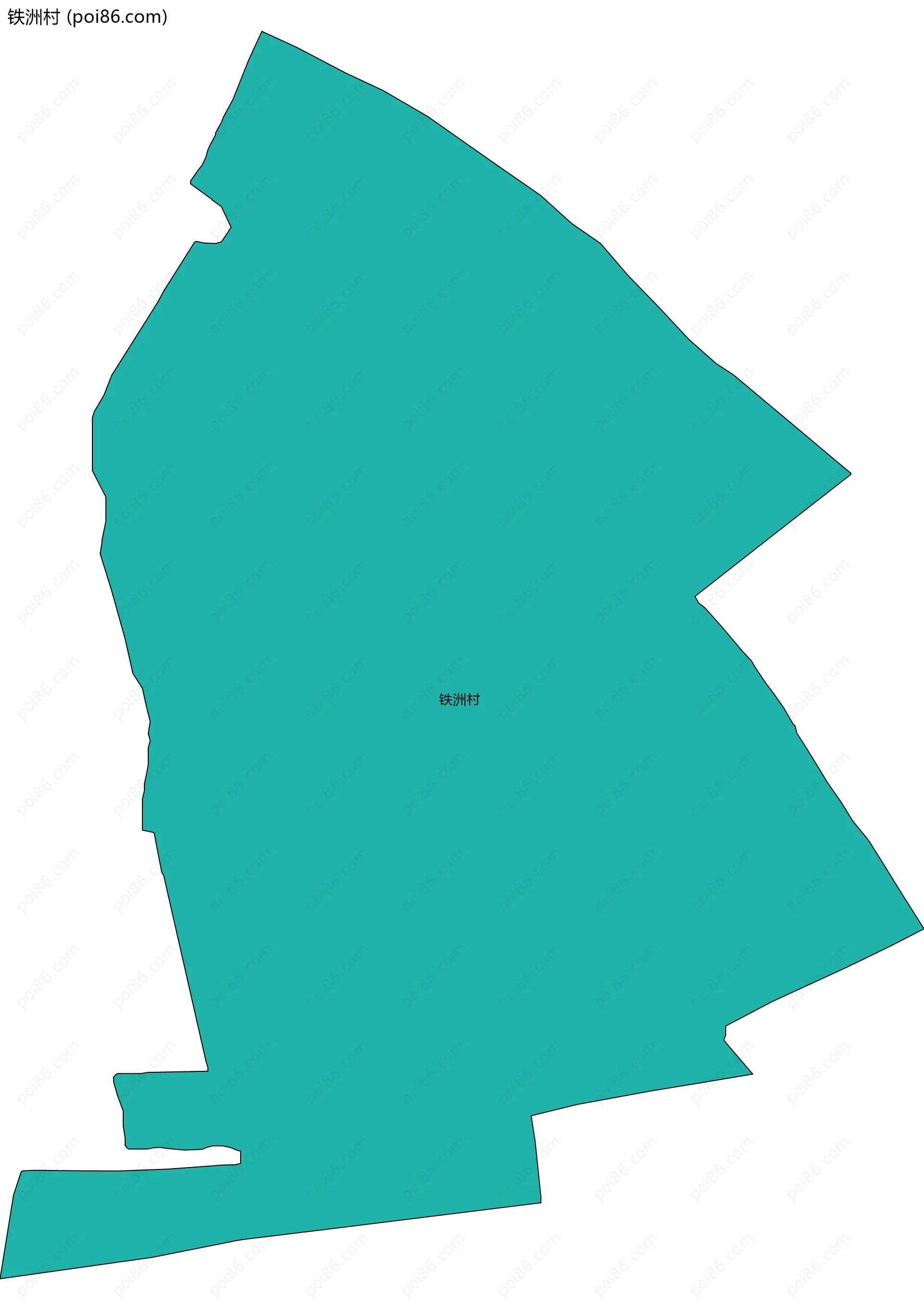 铁洲村边界地图