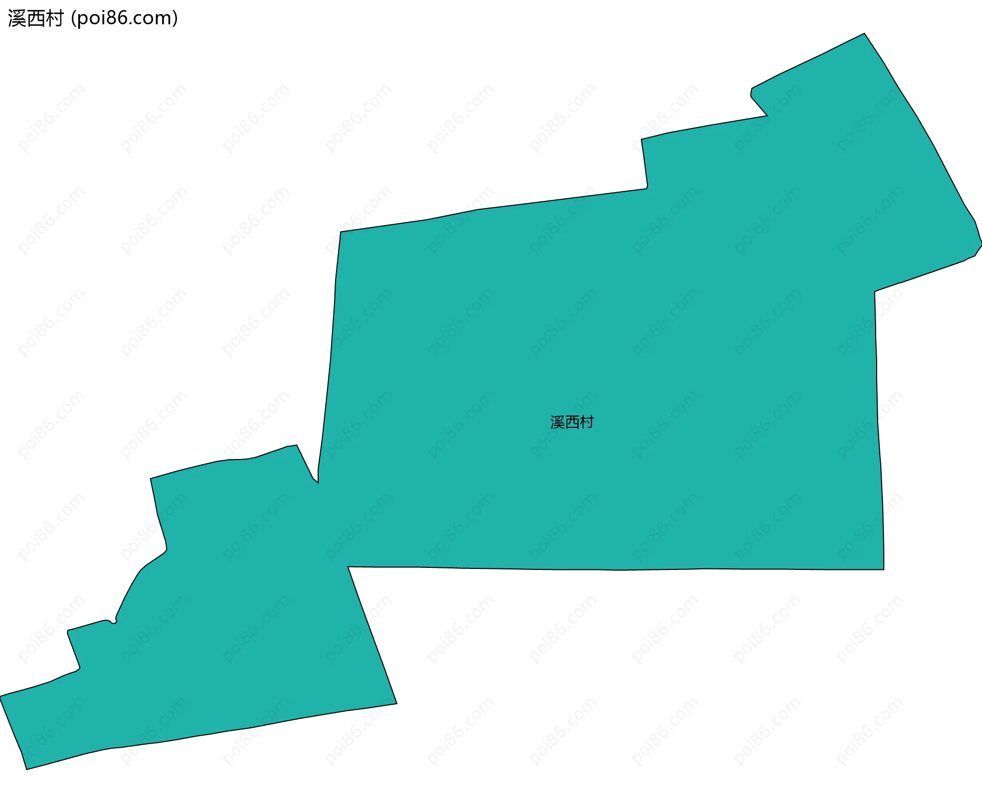 溪西村边界地图