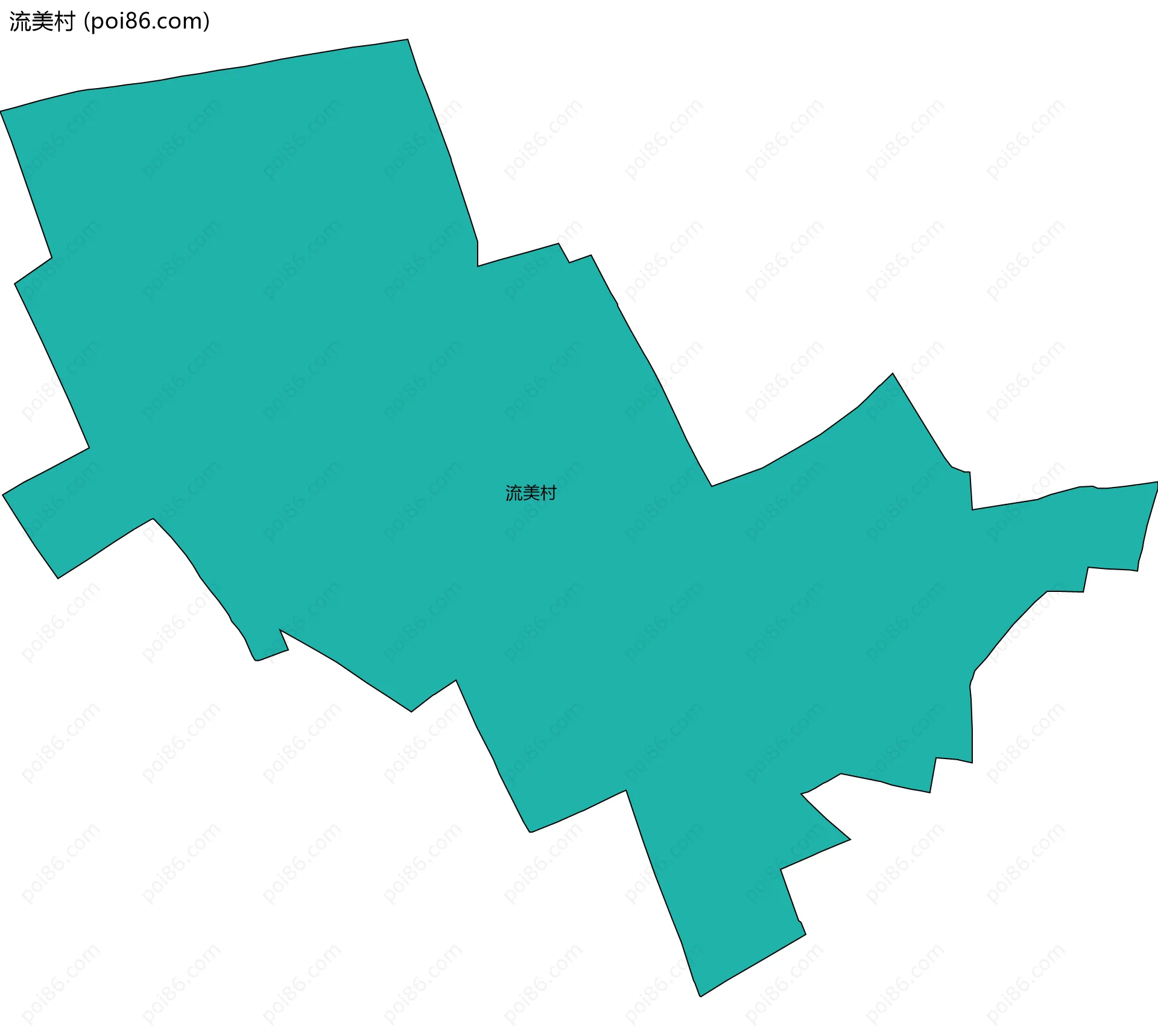 流美村边界地图