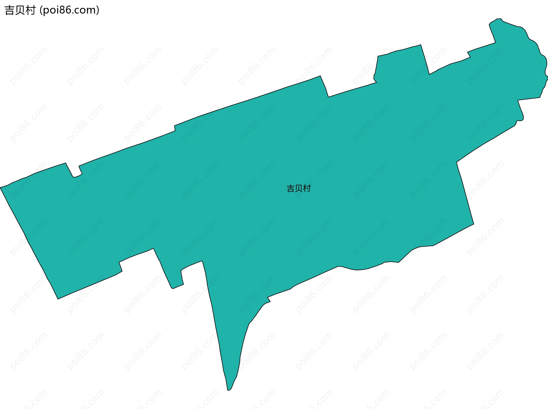 吉贝村边界地图
