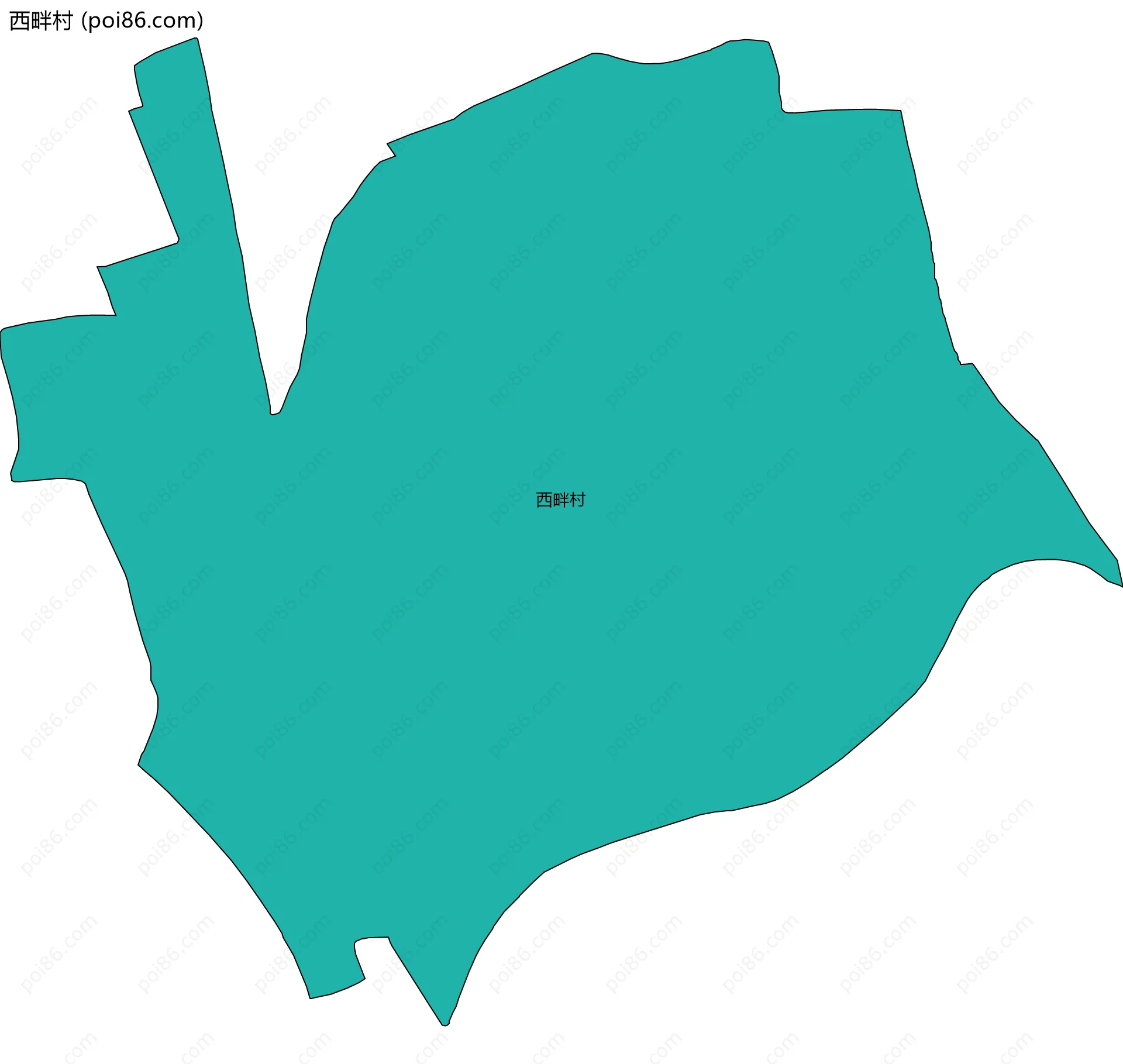 西畔村边界地图