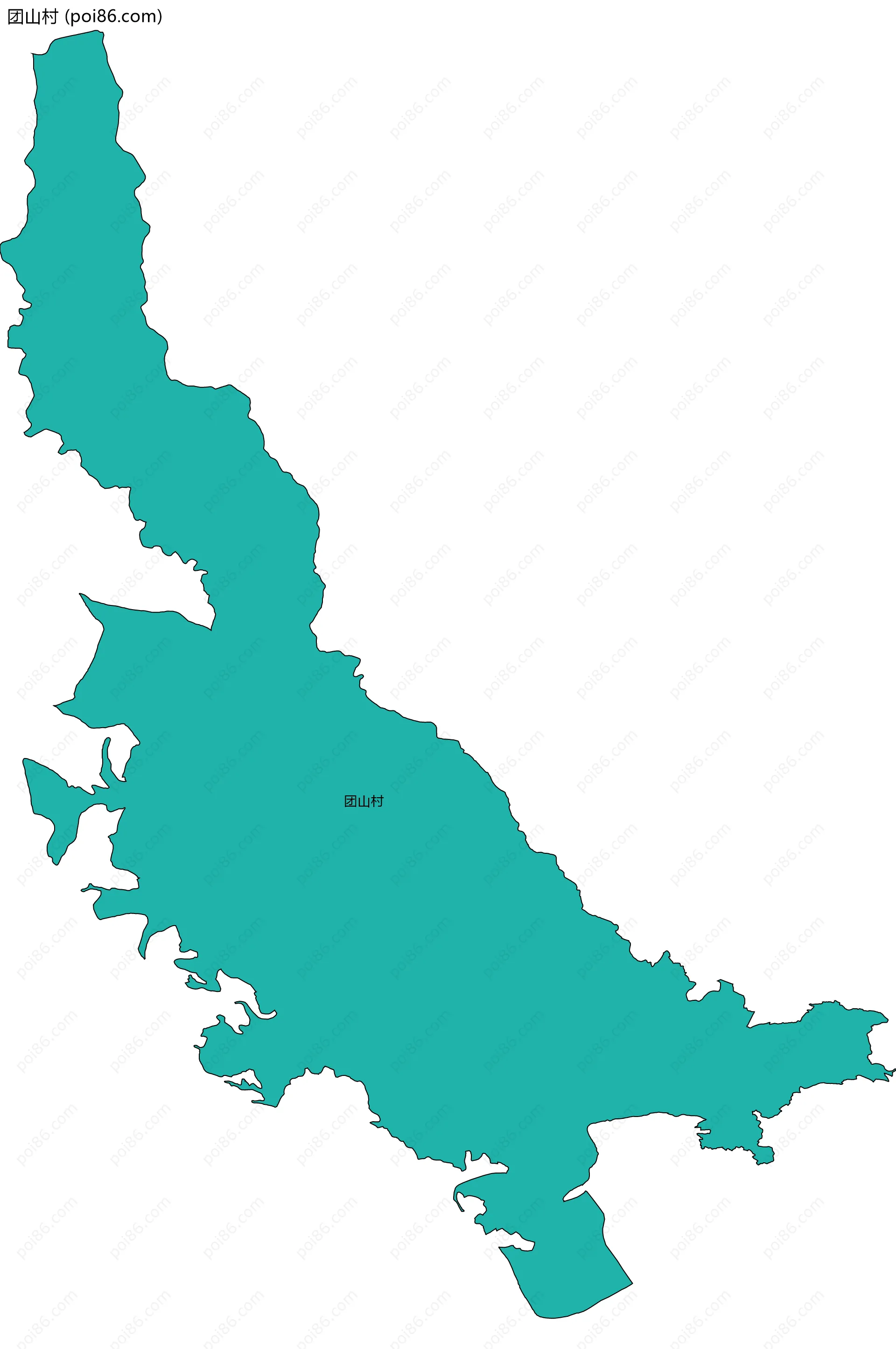 团山村边界地图