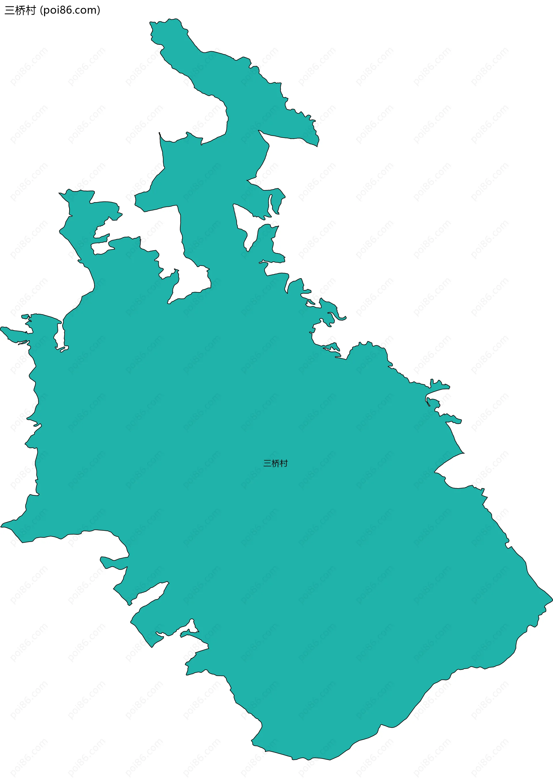 三桥村边界地图