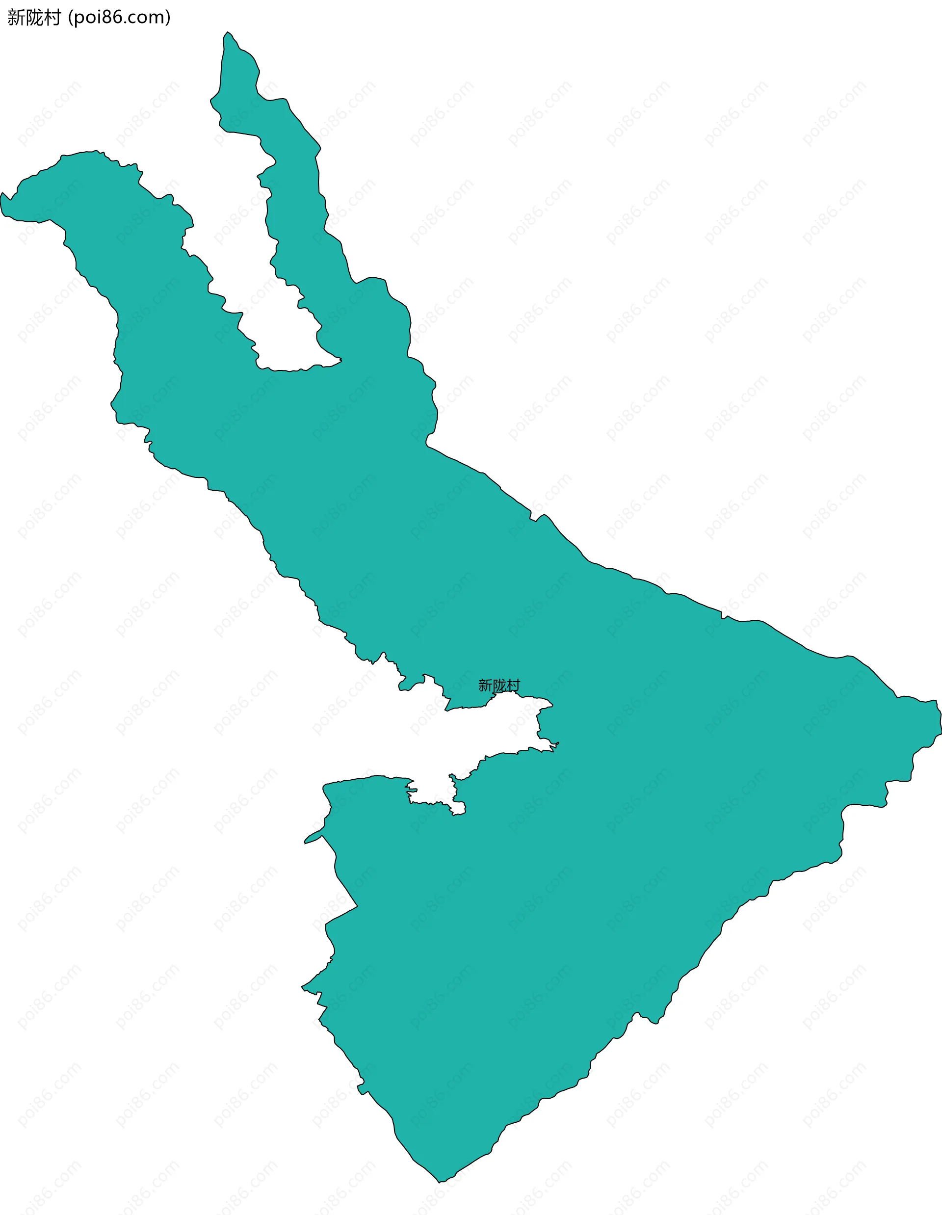 新陇村边界地图