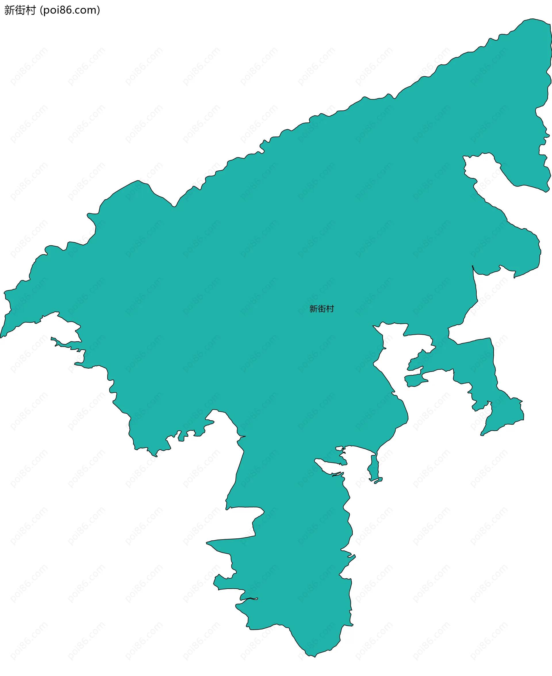 新街村边界地图