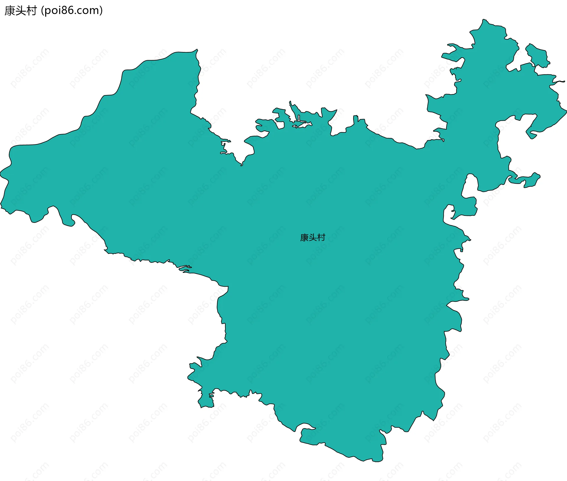 康头村边界地图